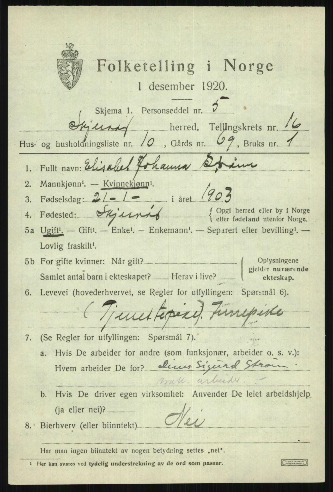 SATØ, Folketelling 1920 for 1941 Skjervøy herred, 1920, s. 7681