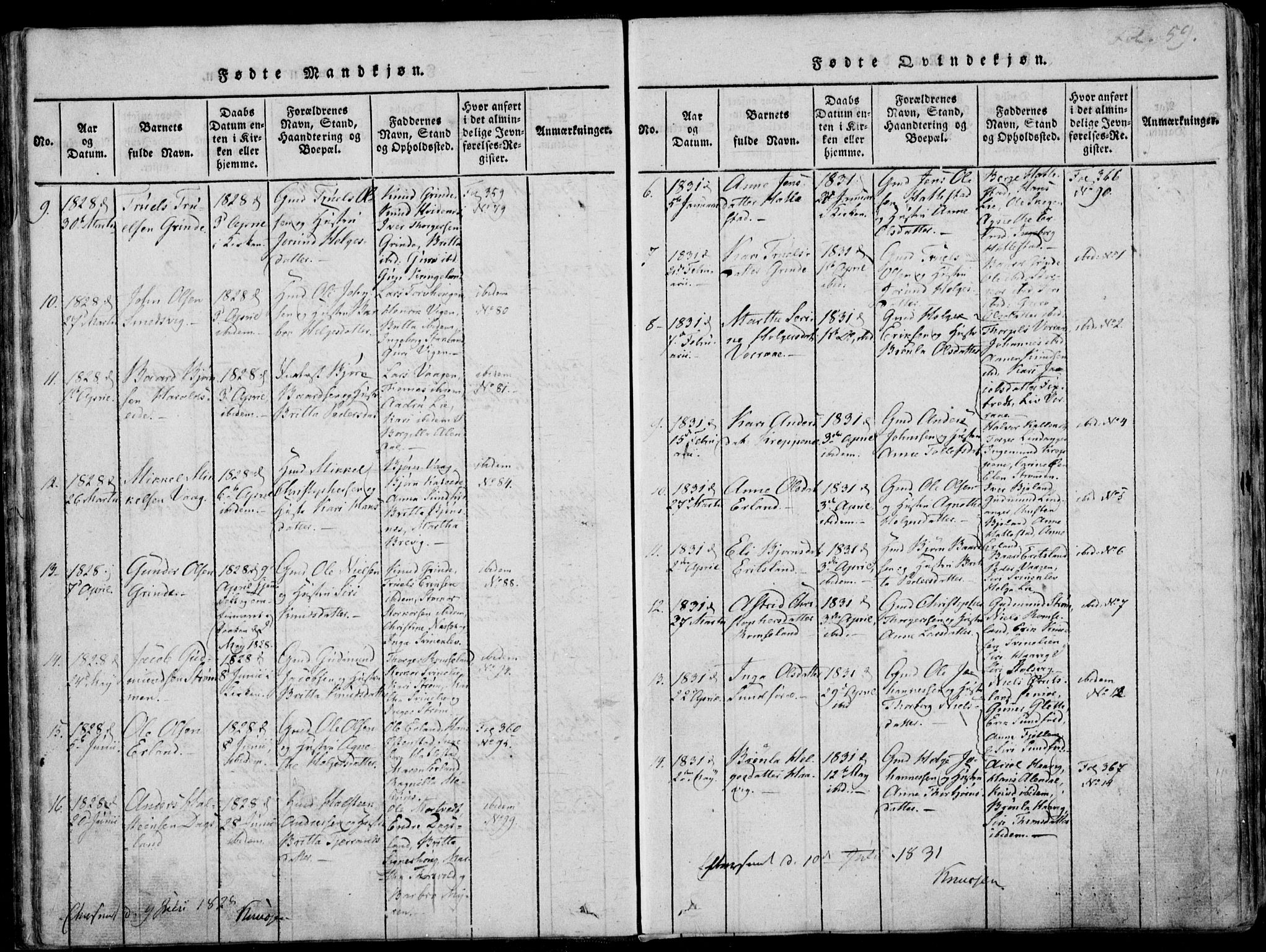 Skjold sokneprestkontor, SAST/A-101847/H/Ha/Haa/L0003: Ministerialbok nr. A 3, 1815-1835, s. 59