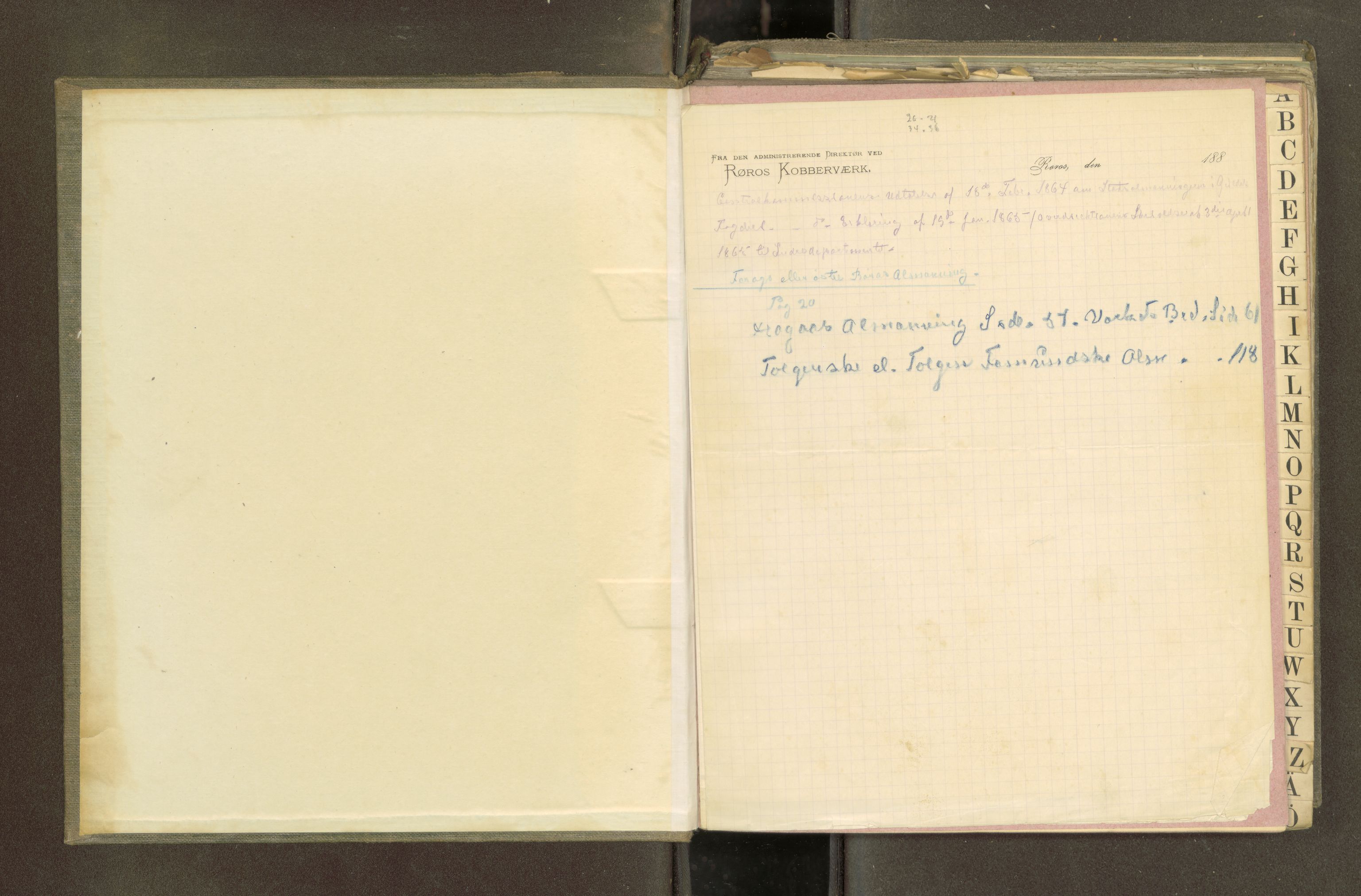 Røros kobberverk, AV/SAT-PA-0211/1/38/L0027: 1.27 Direktørens kopibok, 1881-1885