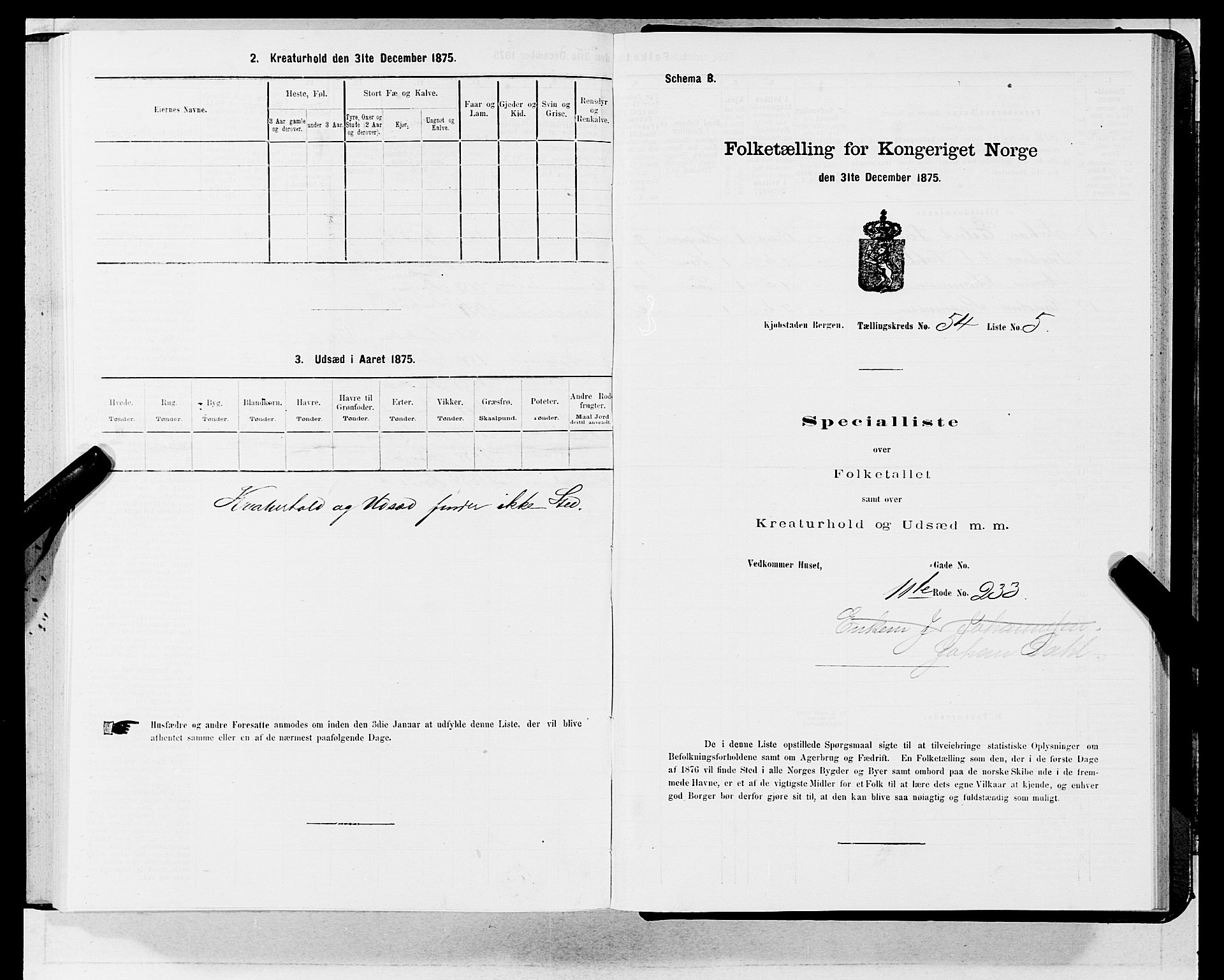 SAB, Folketelling 1875 for 1301 Bergen kjøpstad, 1875, s. 2848