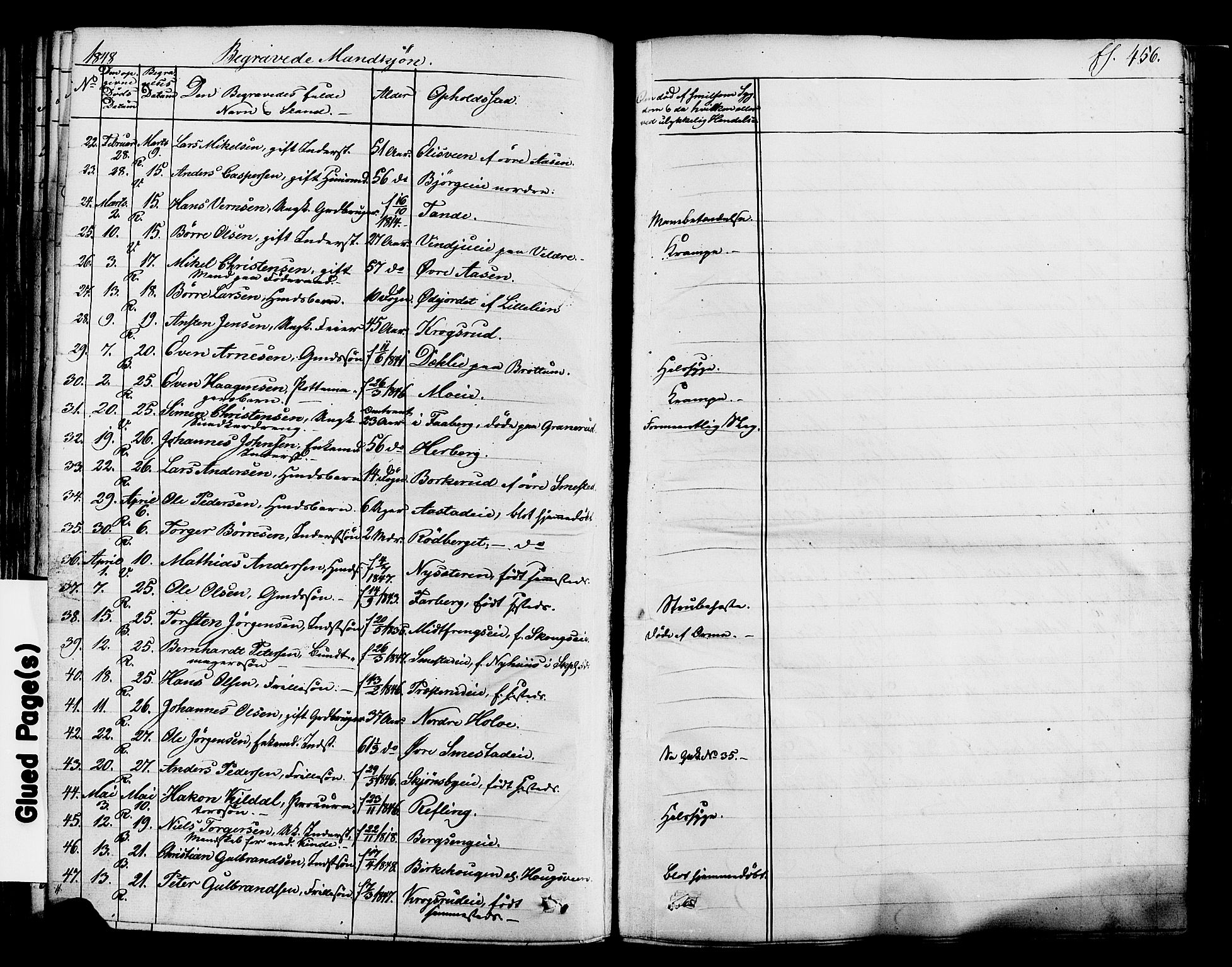 Ringsaker prestekontor, AV/SAH-PREST-014/K/Ka/L0008: Ministerialbok nr. 8, 1837-1850, s. 456