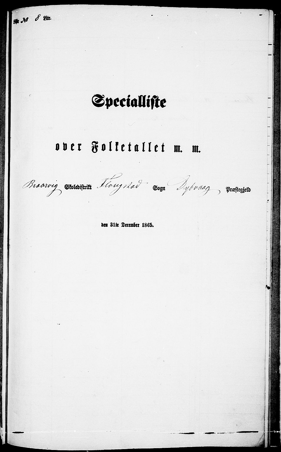 RA, Folketelling 1865 for 0915P Dypvåg prestegjeld, 1865, s. 137
