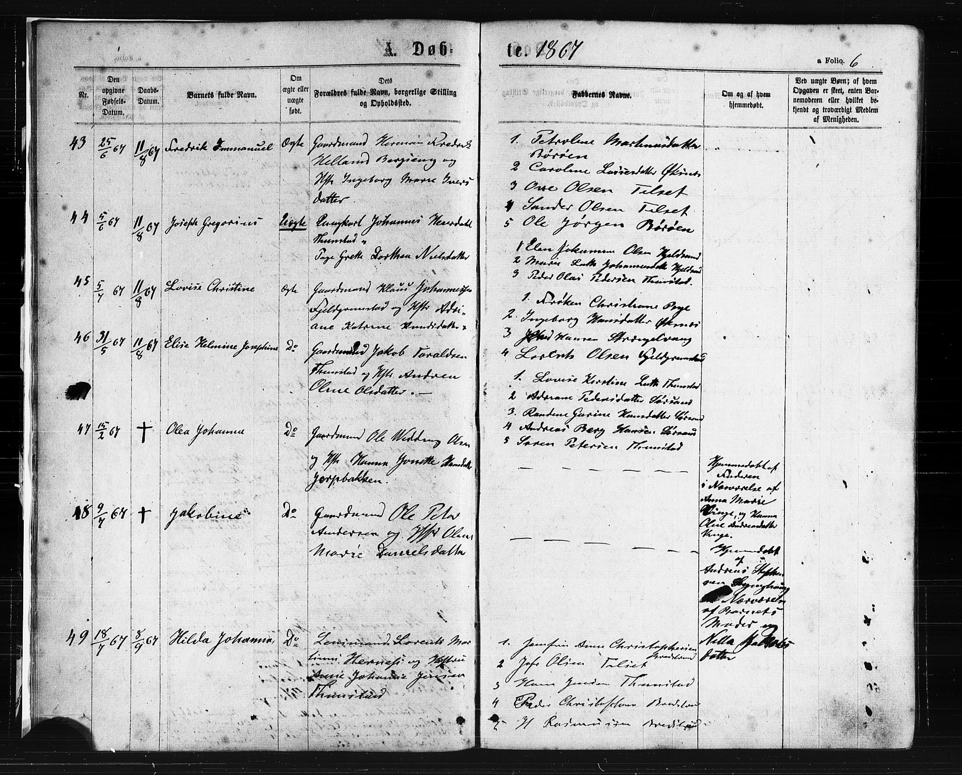 Ministerialprotokoller, klokkerbøker og fødselsregistre - Nordland, SAT/A-1459/893/L1334: Ministerialbok nr. 893A07, 1867-1877, s. 6