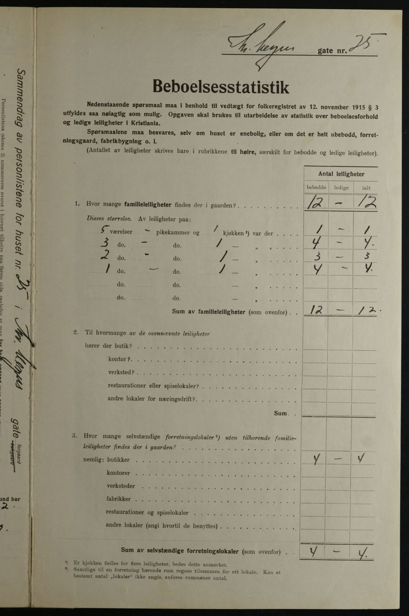 OBA, Kommunal folketelling 1.12.1923 for Kristiania, 1923, s. 121482