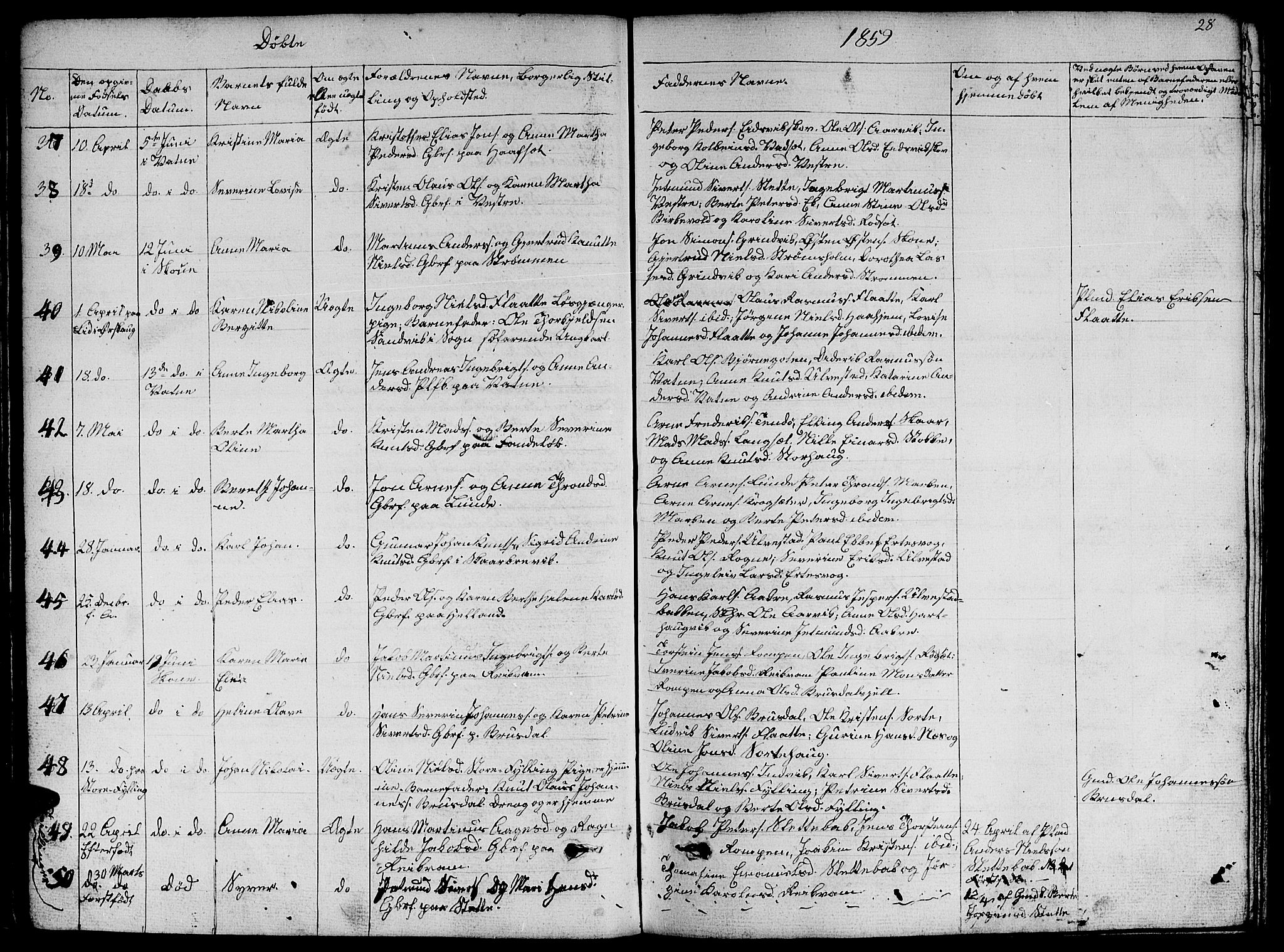 Ministerialprotokoller, klokkerbøker og fødselsregistre - Møre og Romsdal, AV/SAT-A-1454/524/L0363: Klokkerbok nr. 524C04, 1855-1864, s. 28