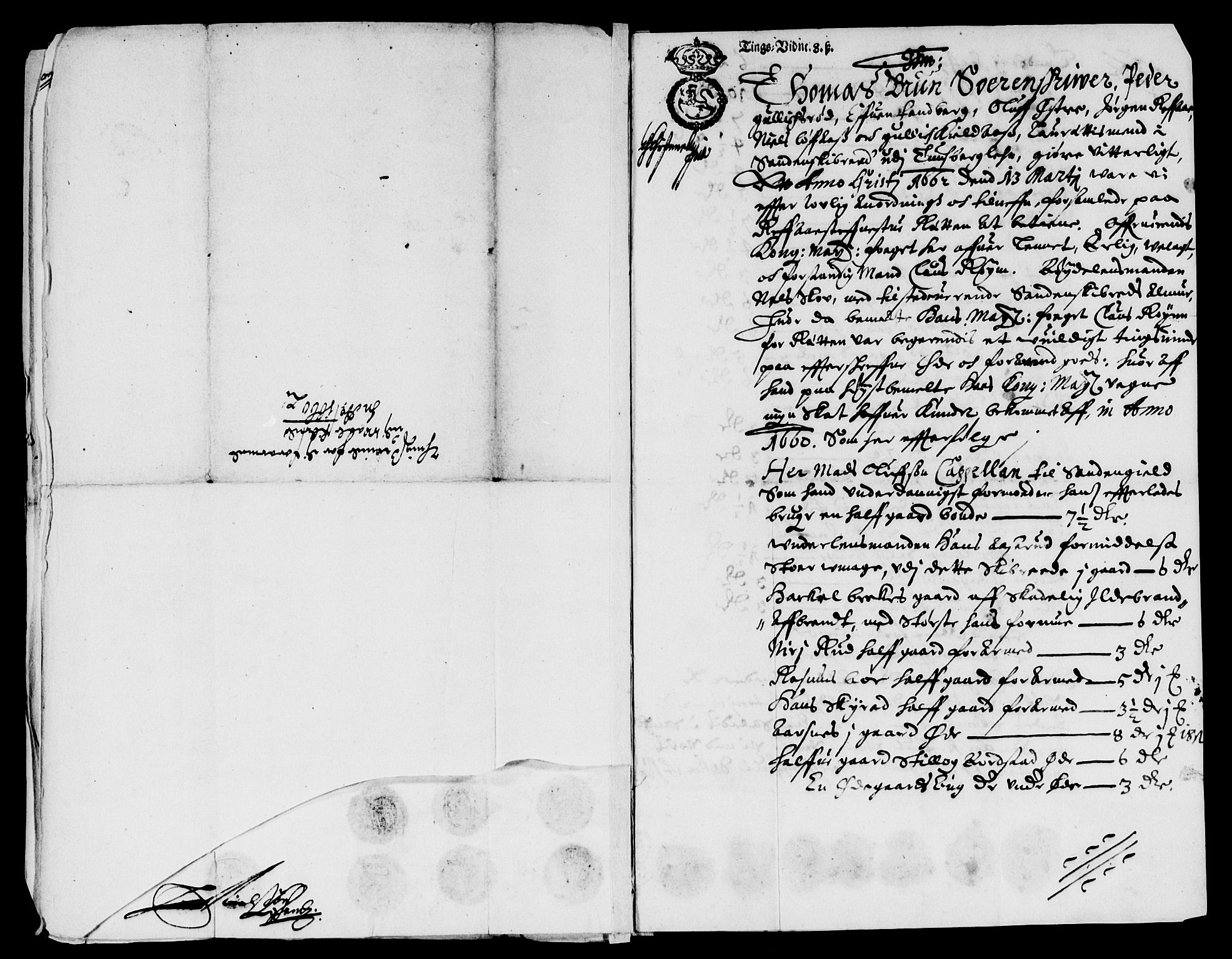 Rentekammeret inntil 1814, Reviderte regnskaper, Lensregnskaper, AV/RA-EA-5023/R/Rb/Rbo/L0035: Tønsberg len, 1658-1661