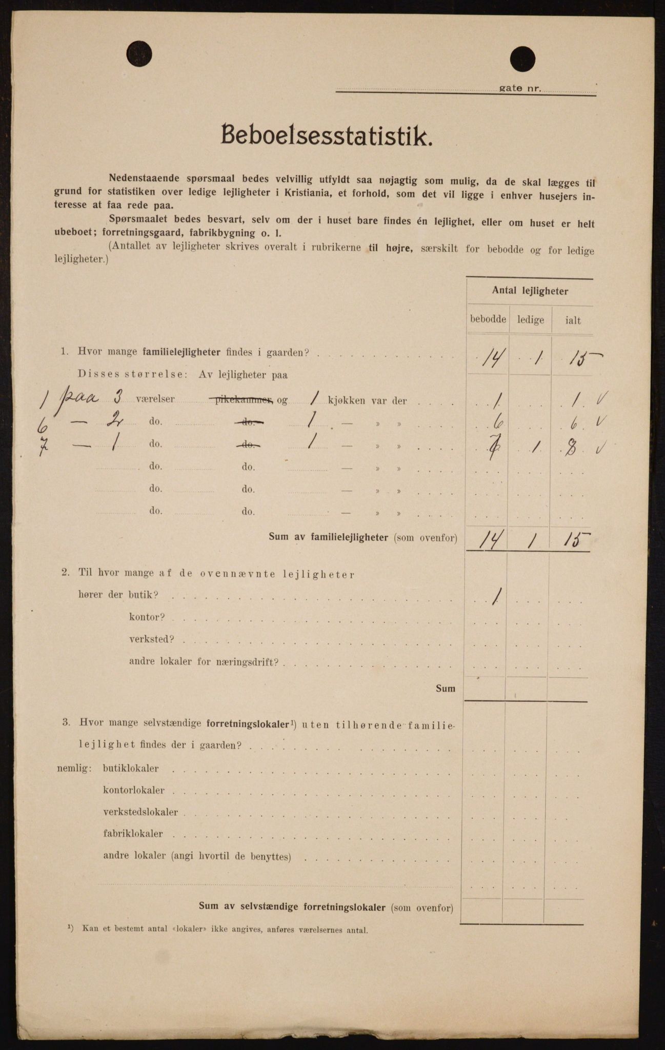 OBA, Kommunal folketelling 1.2.1909 for Kristiania kjøpstad, 1909, s. 66884