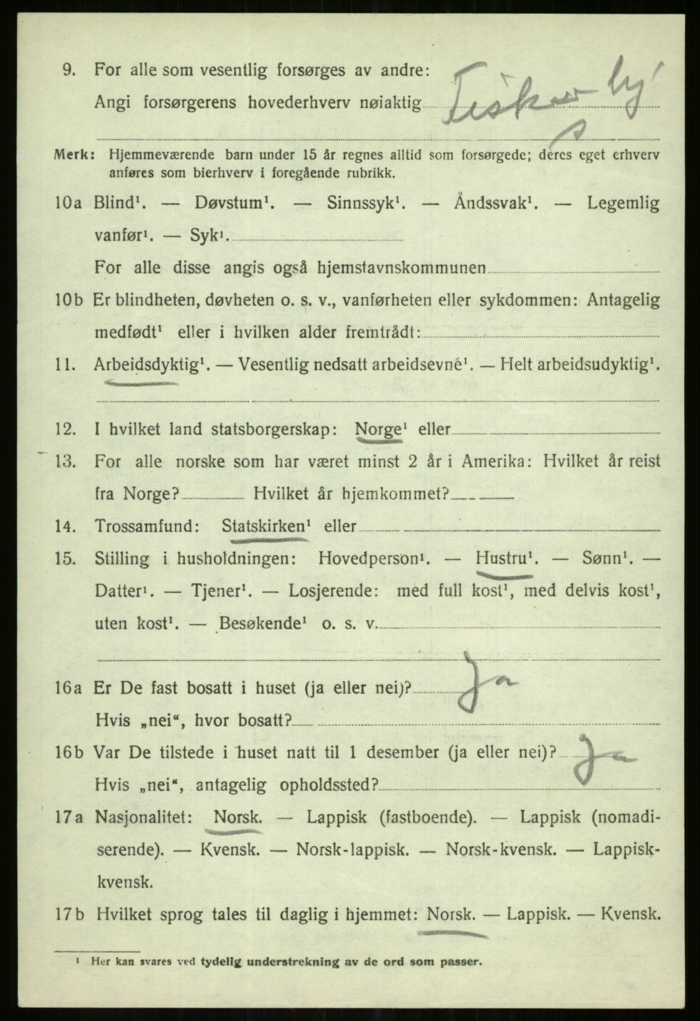 SATØ, Folketelling 1920 for 1936 Karlsøy herred, 1920, s. 1710