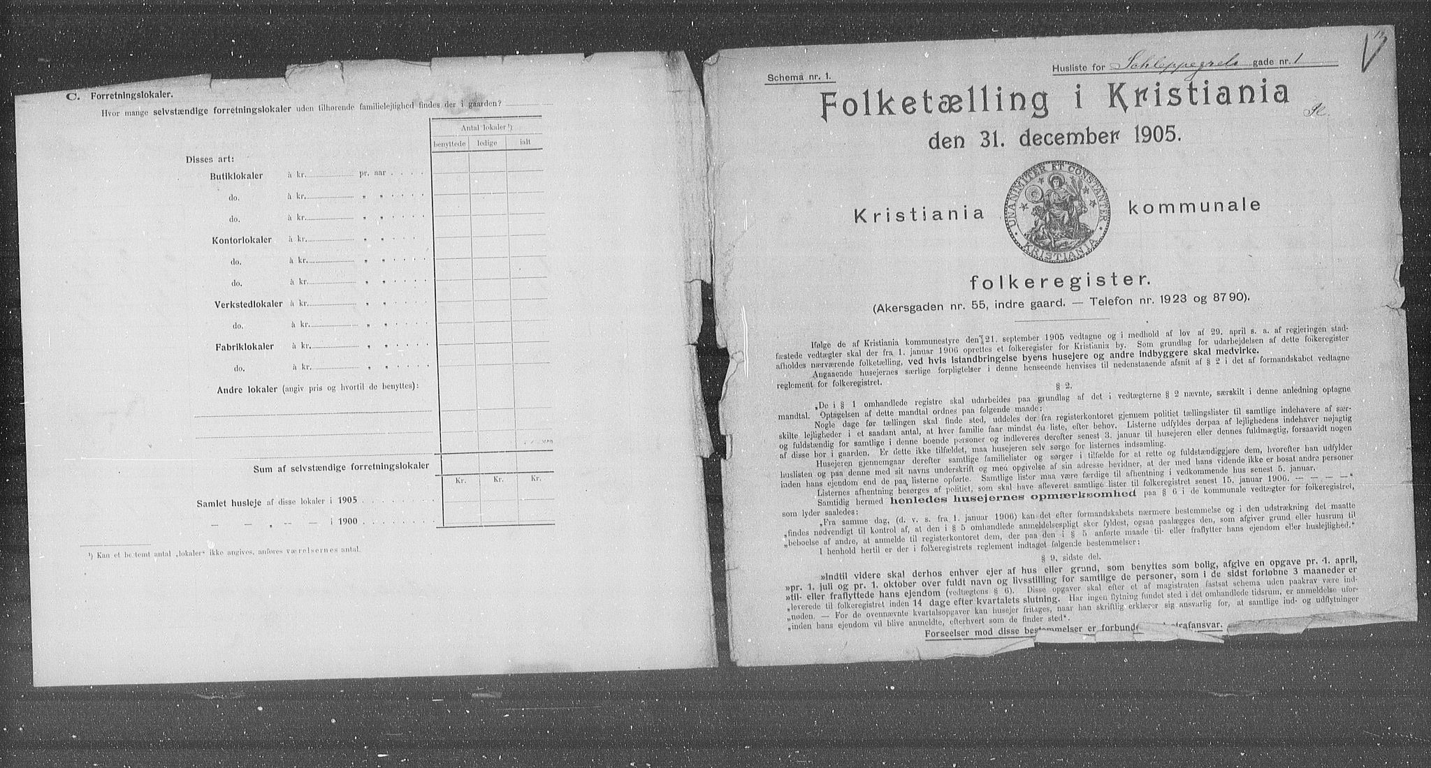 OBA, Kommunal folketelling 31.12.1905 for Kristiania kjøpstad, 1905, s. 46583