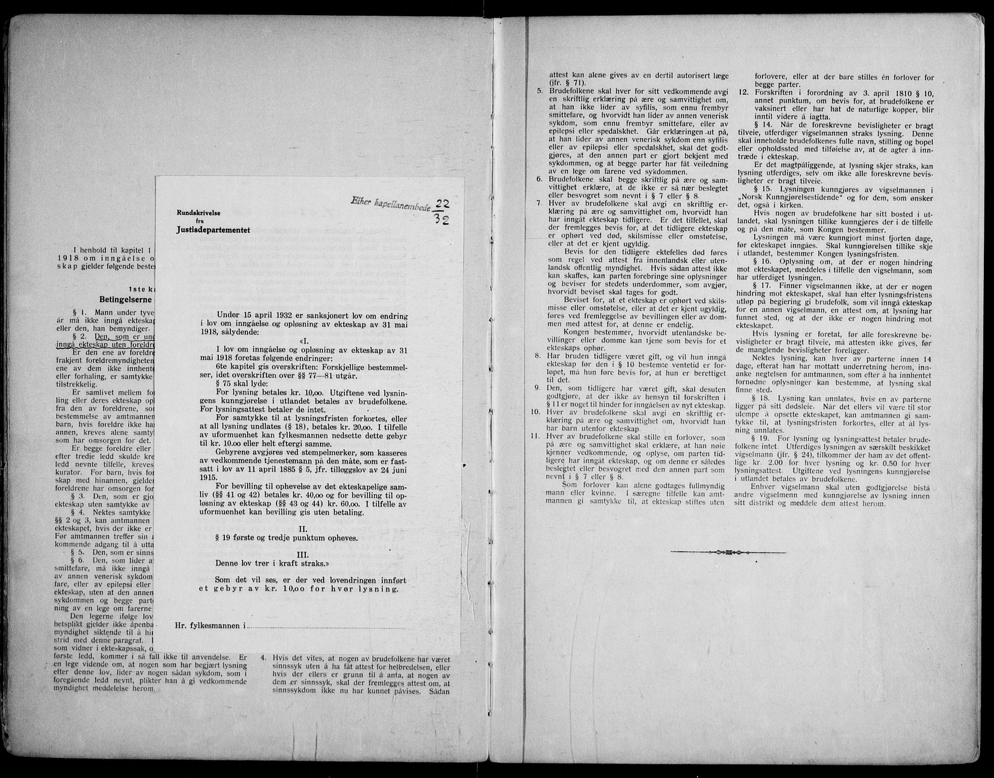 Eiker kirkebøker, SAKO/A-4/H/Ha/L0003: Lysningsprotokoll nr. 3, 1919-1961