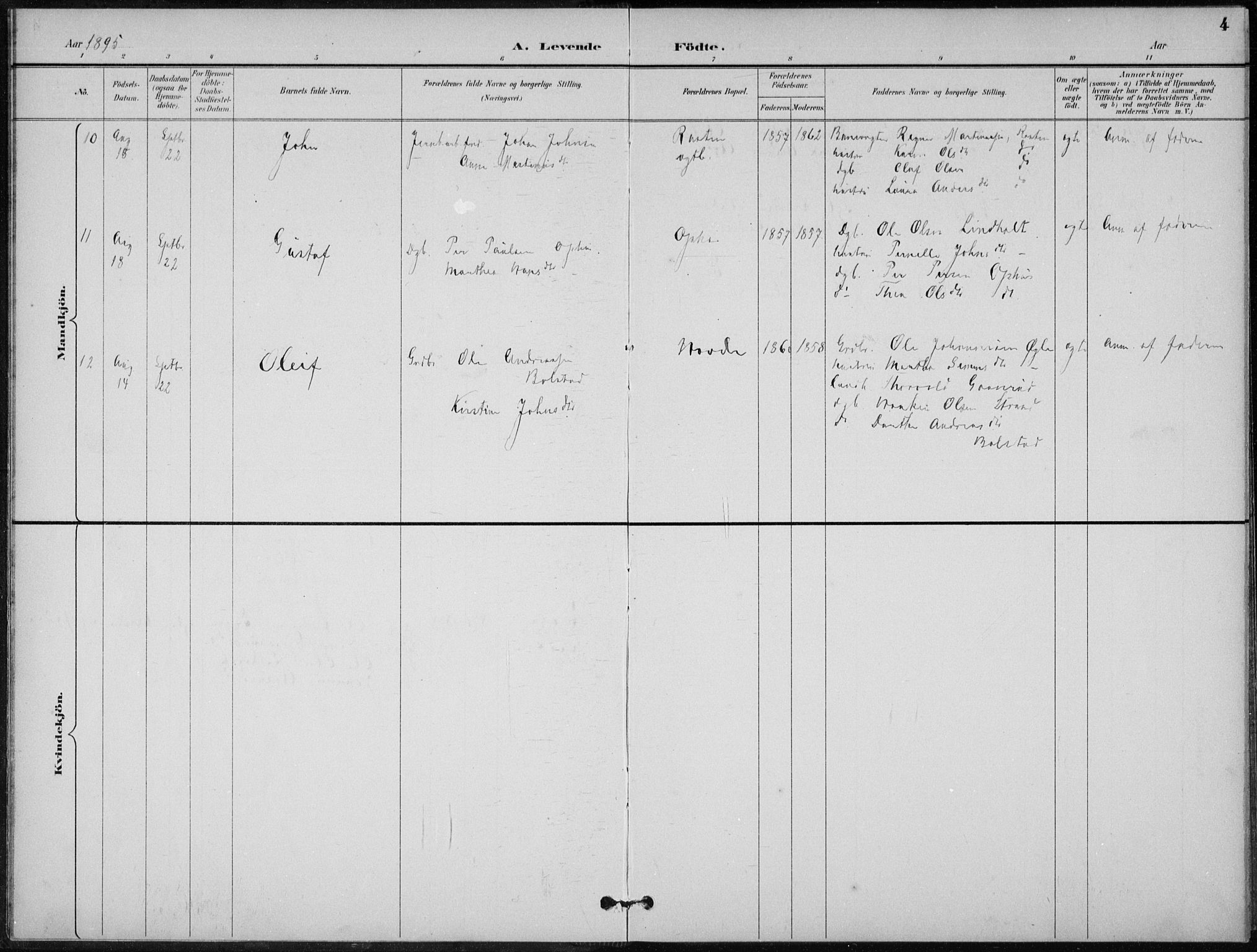 Stor-Elvdal prestekontor, AV/SAH-PREST-052/H/Ha/Hab/L0004: Klokkerbok nr. 4, 1895-1938, s. 4