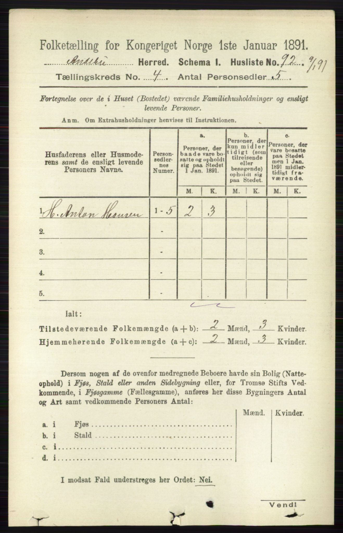 RA, Folketelling 1891 for 0719 Andebu herred, 1891, s. 2034