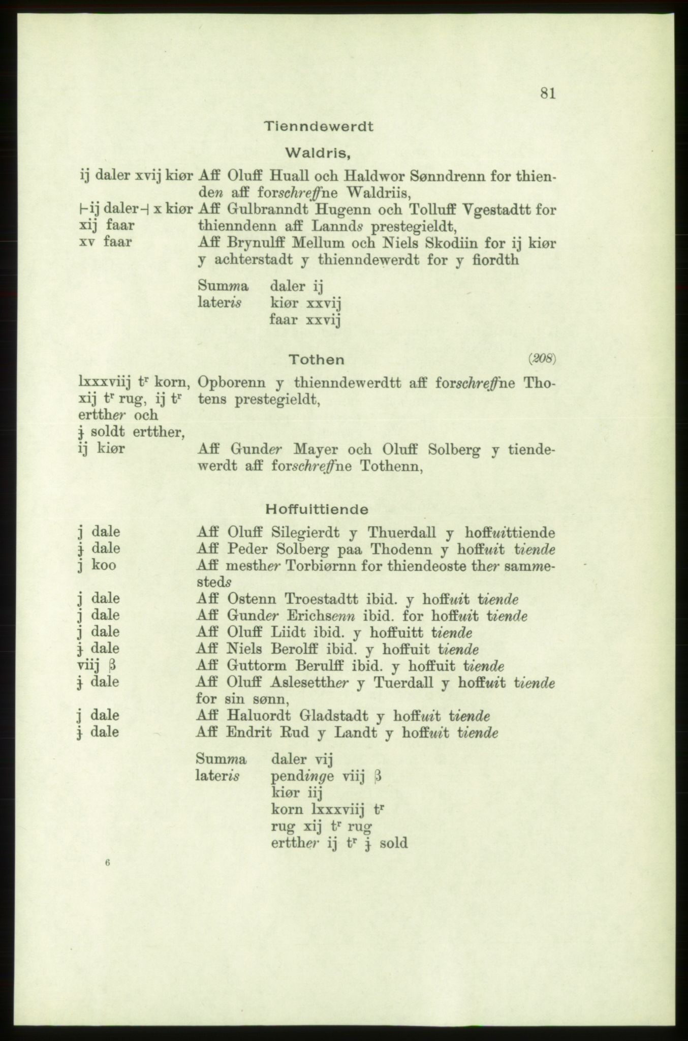 Publikasjoner utgitt av Arkivverket, PUBL/PUBL-001/C/0001: Bind 1: Rekneskap for Akershus len 1557-1558, 1557-1558, s. 81