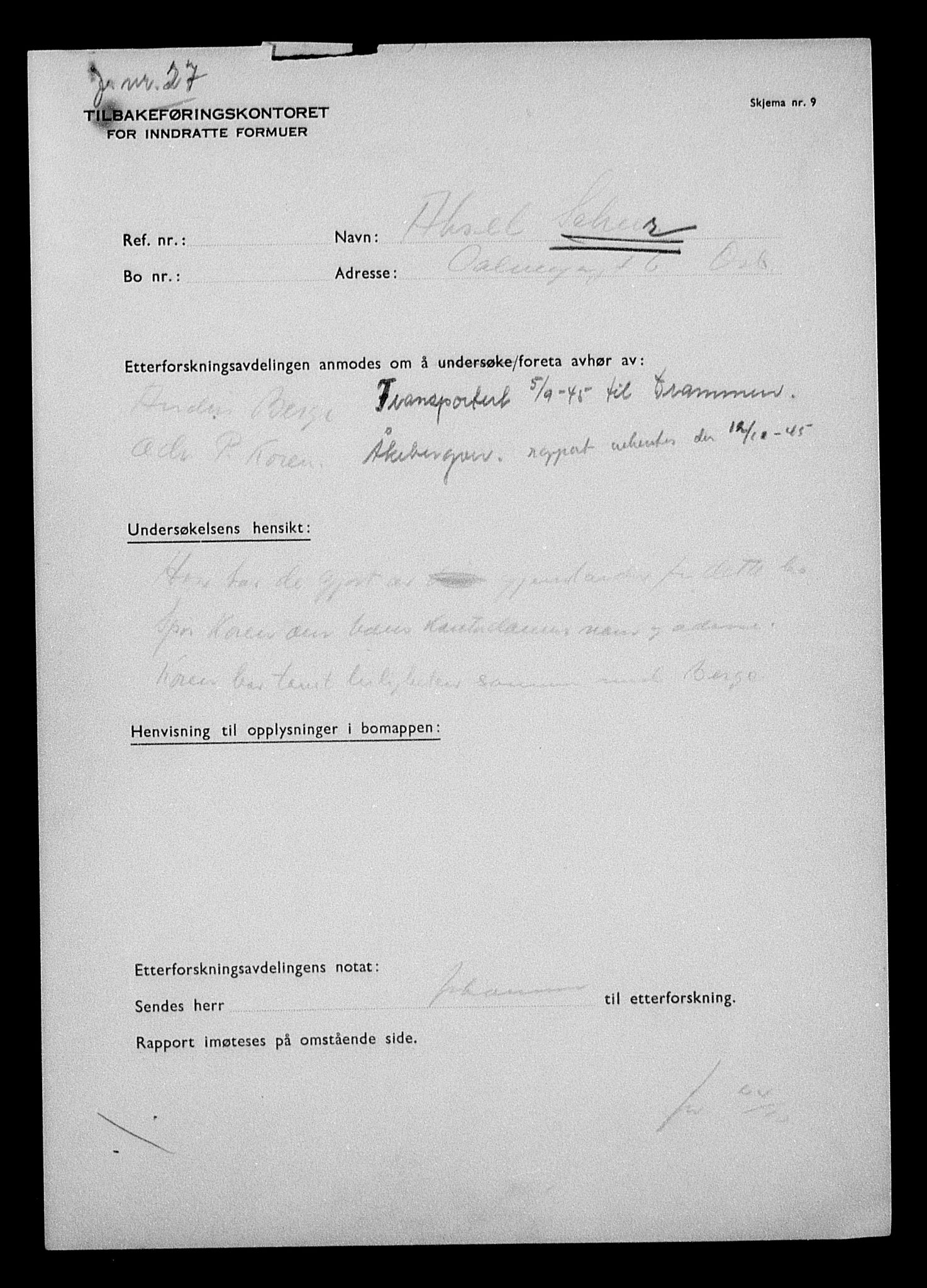 Justisdepartementet, Tilbakeføringskontoret for inndratte formuer, AV/RA-S-1564/H/Hc/Hcc/L0978: --, 1945-1947, s. 75