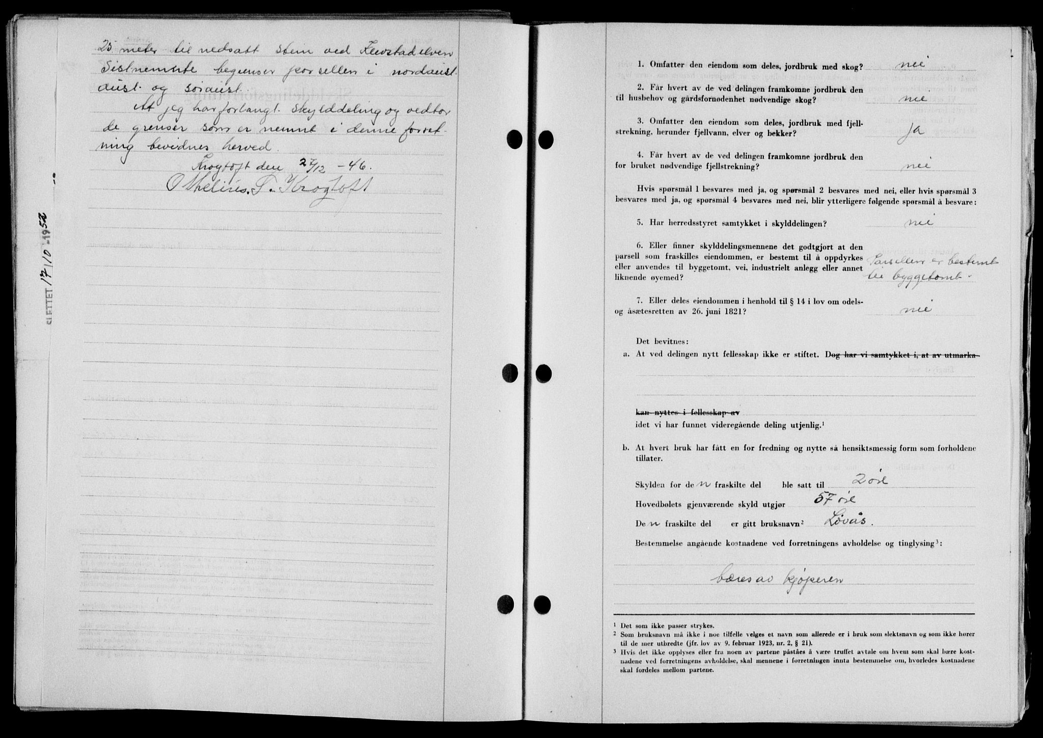 Lofoten sorenskriveri, SAT/A-0017/1/2/2C/L0015a: Pantebok nr. 15a, 1946-1947, Dagboknr: 8/1947