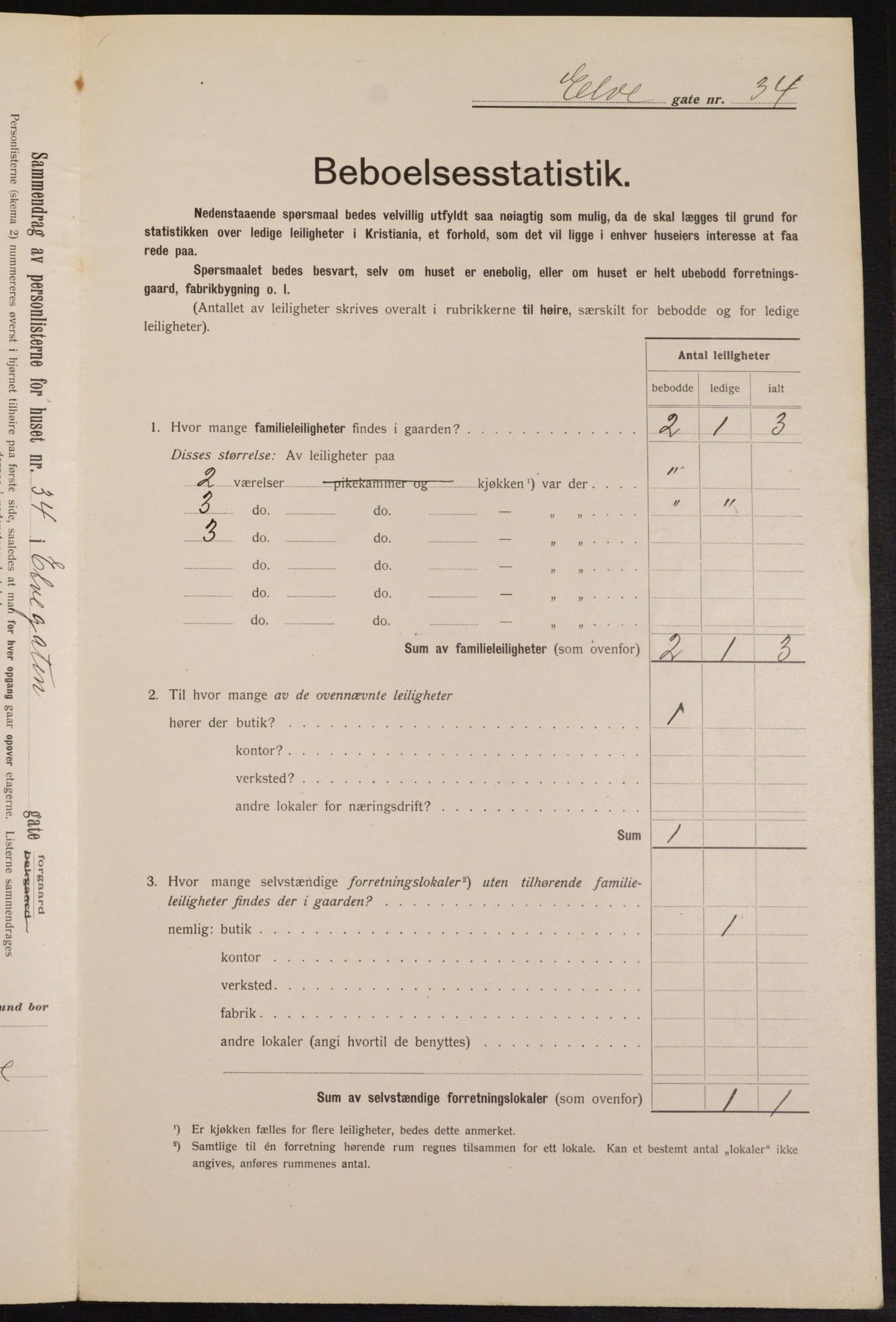 OBA, Kommunal folketelling 1.2.1913 for Kristiania, 1913, s. 21096