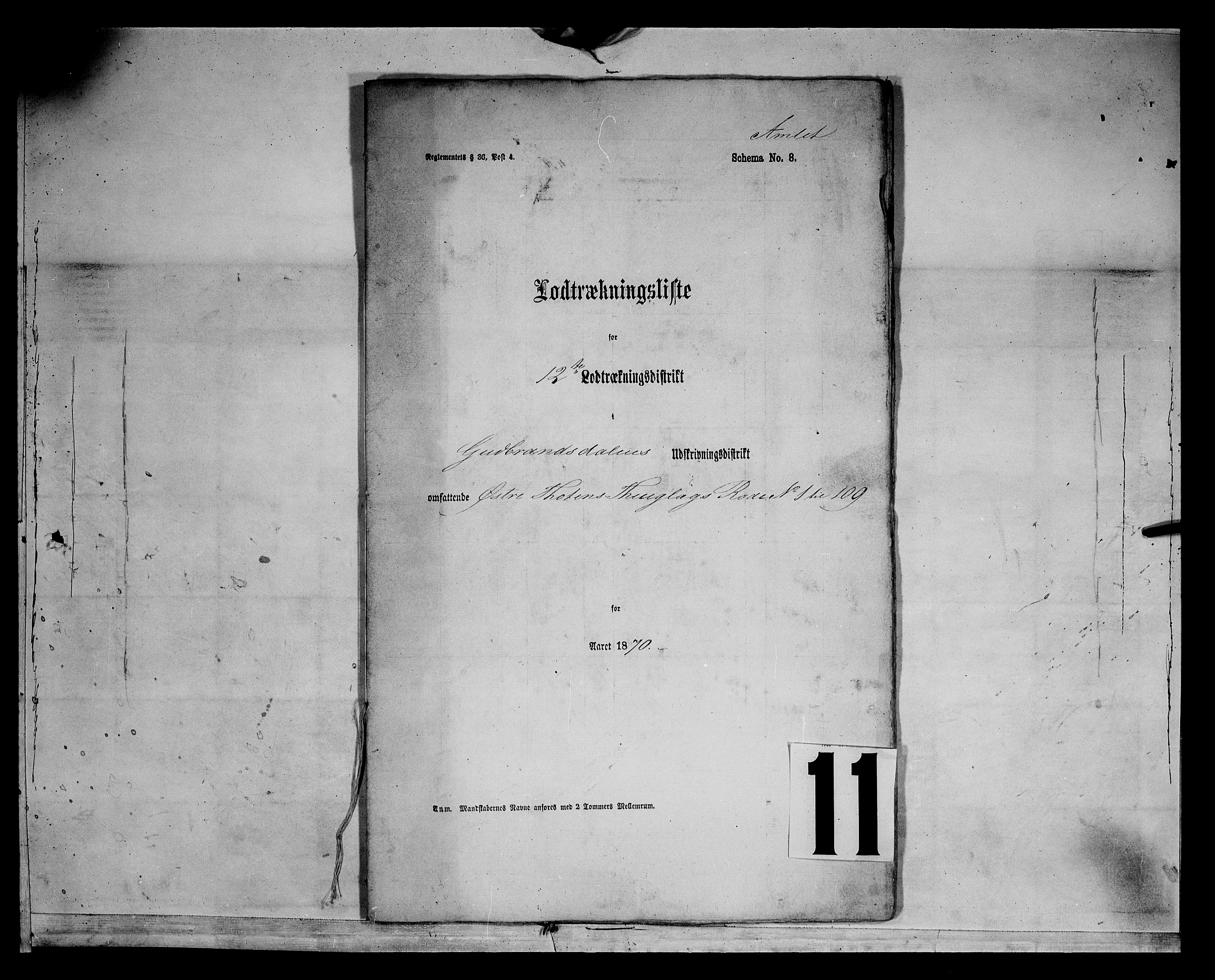 Fylkesmannen i Oppland, SAH/FYO-002/1/K/Kg/L1168: Østre og Vestre Toten, 1871-1879, s. 8110