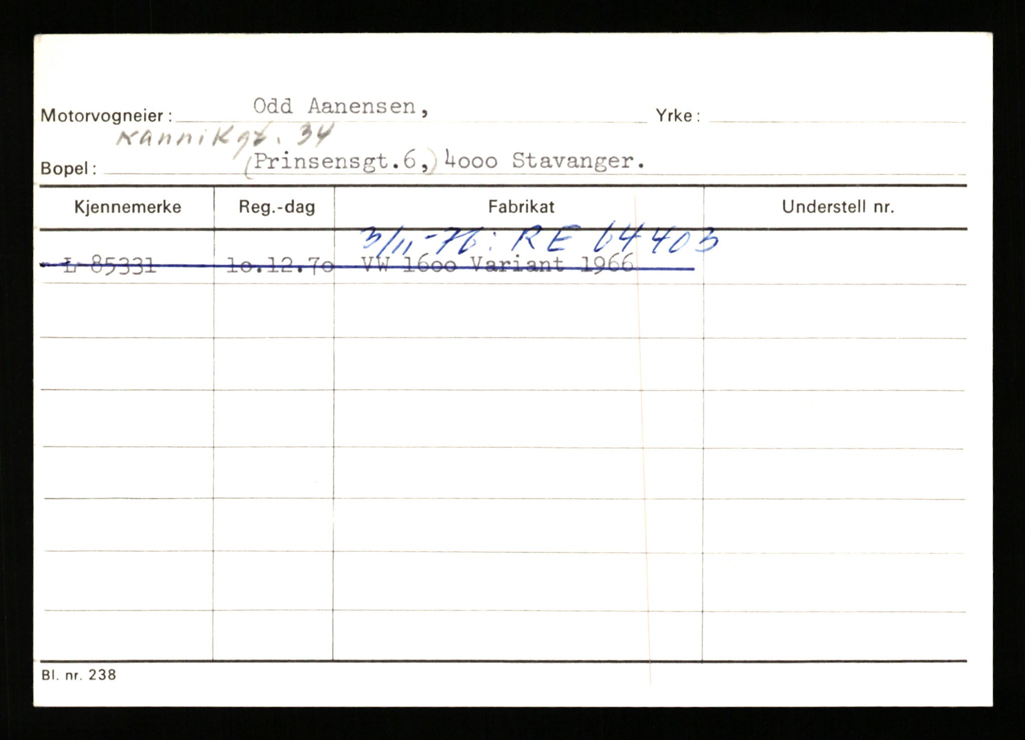 Stavanger trafikkstasjon, AV/SAST-A-101942/0/H/L0045: Åmodt - Åvendal, 1930-1971, s. 123