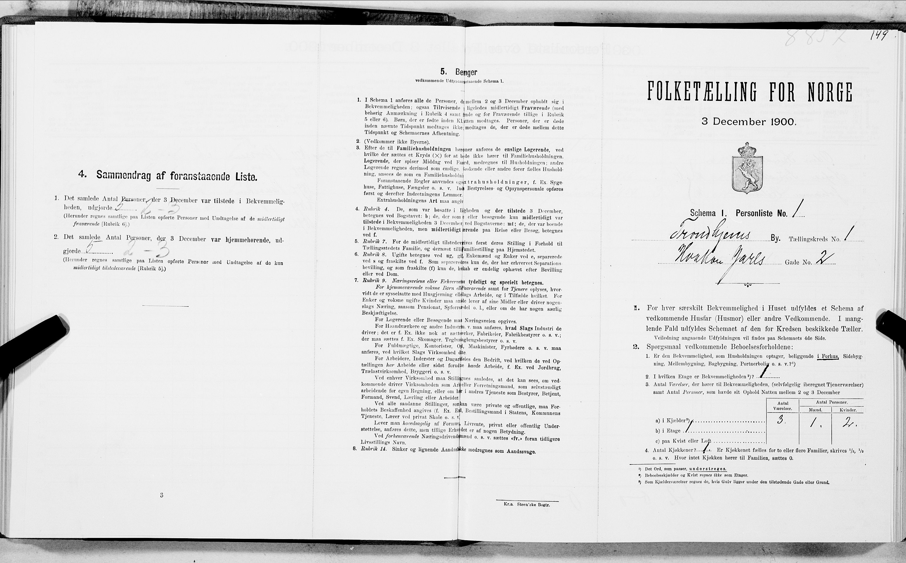 SAT, Folketelling 1900 for 1601 Trondheim kjøpstad, 1900, s. 321