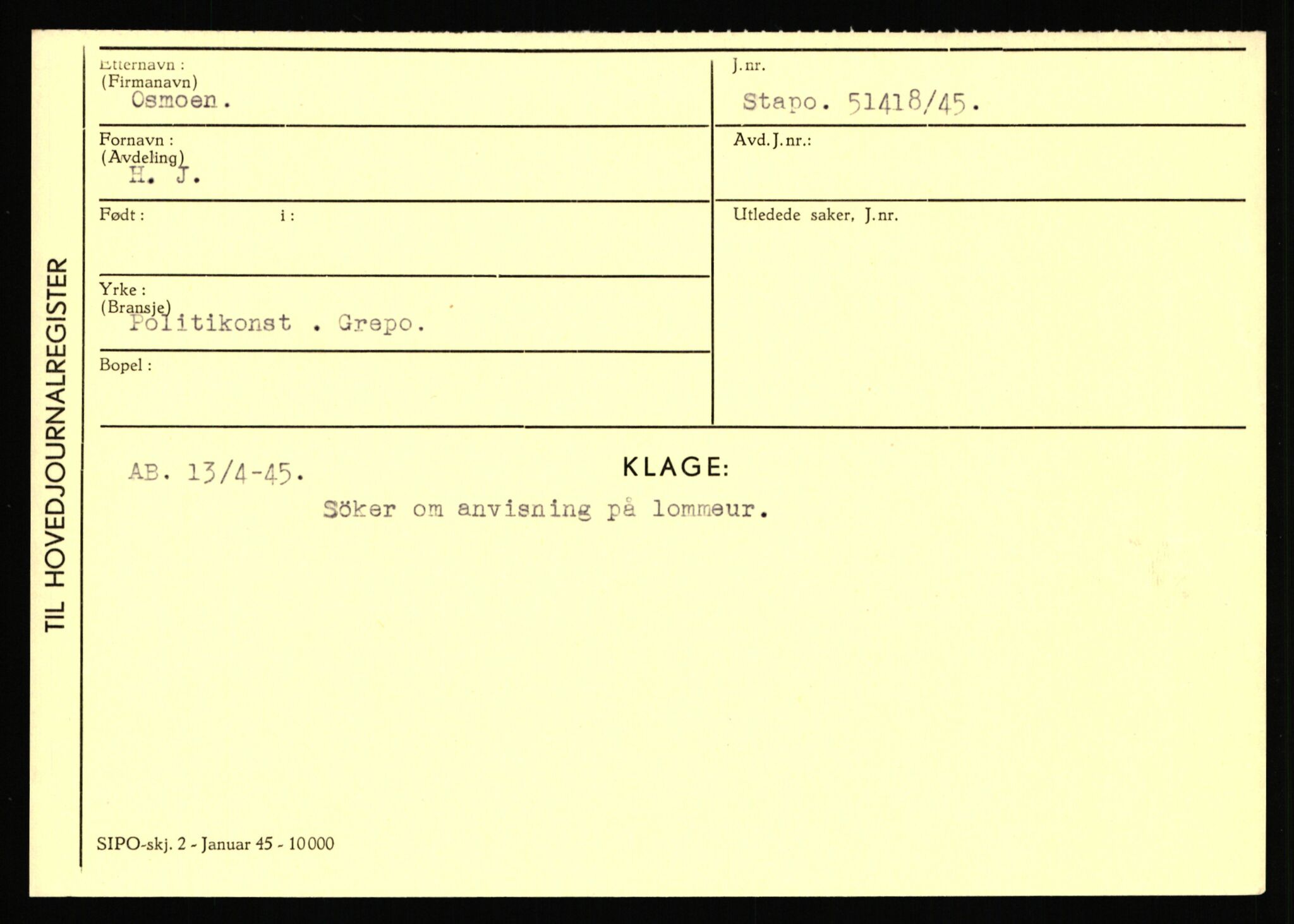 Statspolitiet - Hovedkontoret / Osloavdelingen, AV/RA-S-1329/C/Ca/L0012: Oanæs - Quistgaard	, 1943-1945, s. 2638