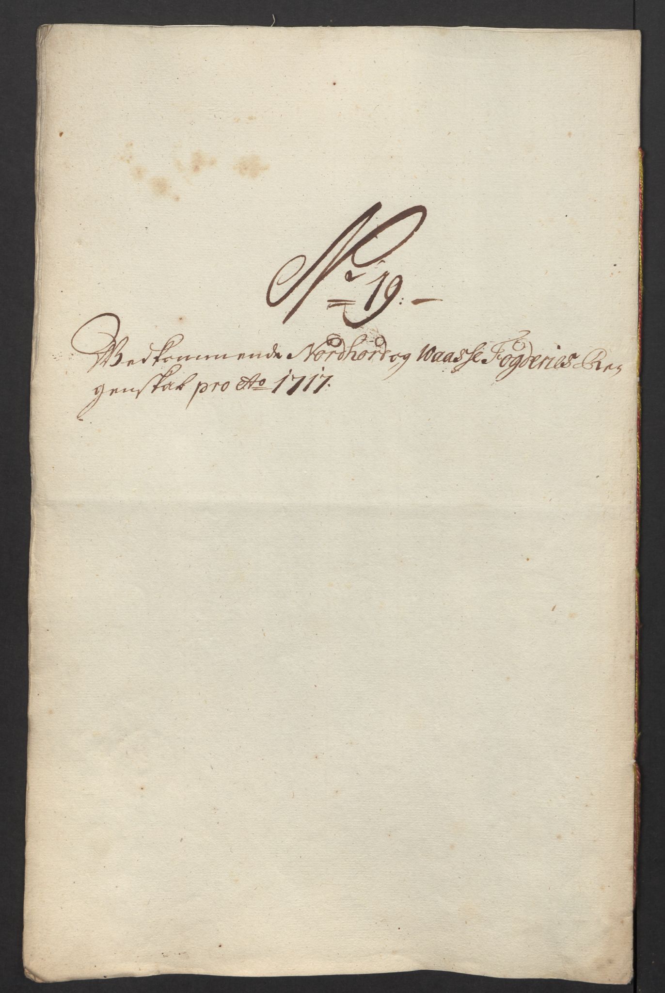 Rentekammeret inntil 1814, Reviderte regnskaper, Fogderegnskap, RA/EA-4092/R51/L3201: Fogderegnskap Nordhordland og Voss, 1717, s. 114