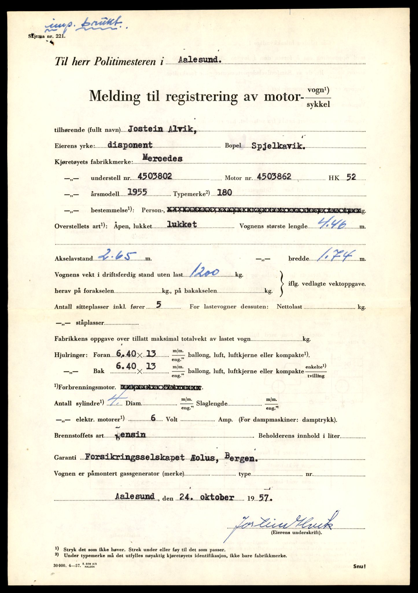Møre og Romsdal vegkontor - Ålesund trafikkstasjon, AV/SAT-A-4099/F/Fe/L0047: Registreringskort for kjøretøy T 14580 - T 14720, 1927-1998, s. 31