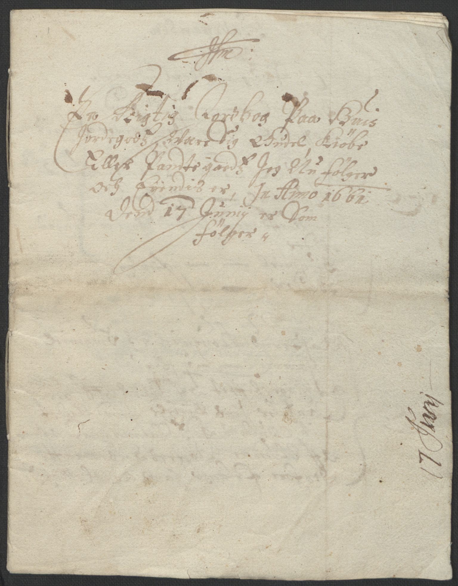 Rentekammeret inntil 1814, Realistisk ordnet avdeling, RA/EA-4070/L/L0010/0006: Oppland lagdømme: / Jordebøker over adelsgods, 1661