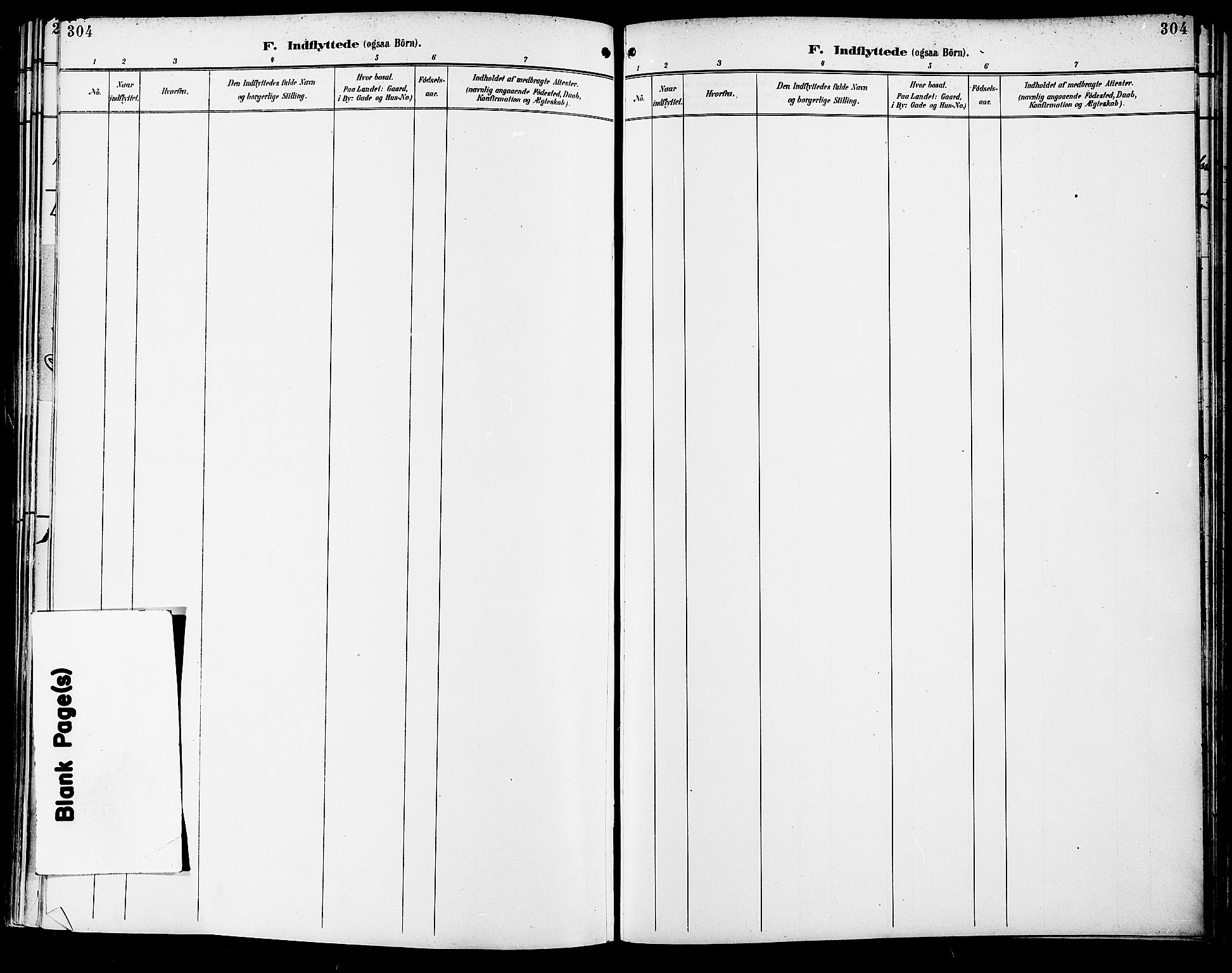 Vang prestekontor, Hedmark, AV/SAH-PREST-008/H/Ha/Haa/L0017: Ministerialbok nr. 17, 1890-1899, s. 304