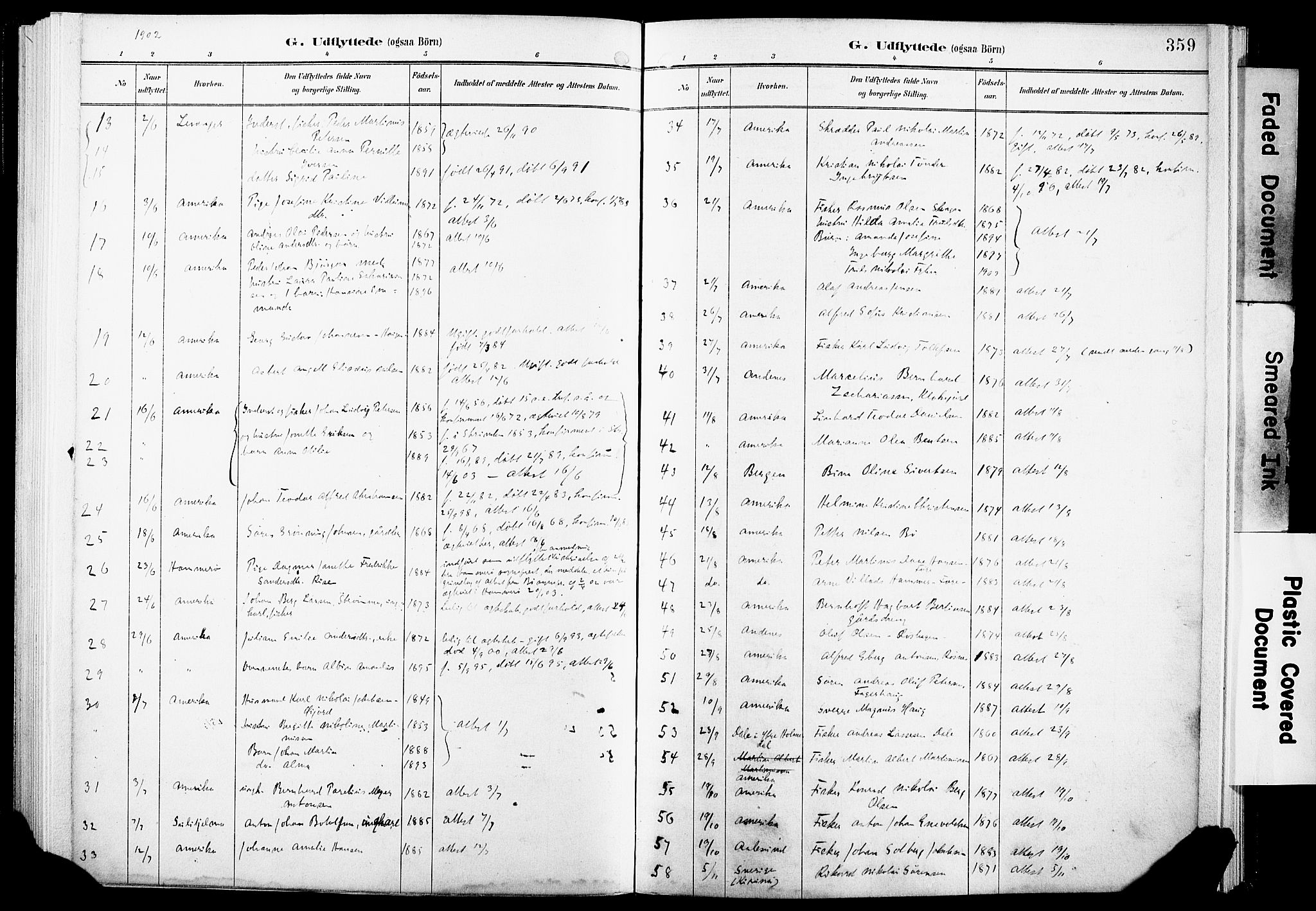 Ministerialprotokoller, klokkerbøker og fødselsregistre - Nordland, AV/SAT-A-1459/891/L1305: Ministerialbok nr. 891A10, 1895-1921, s. 359