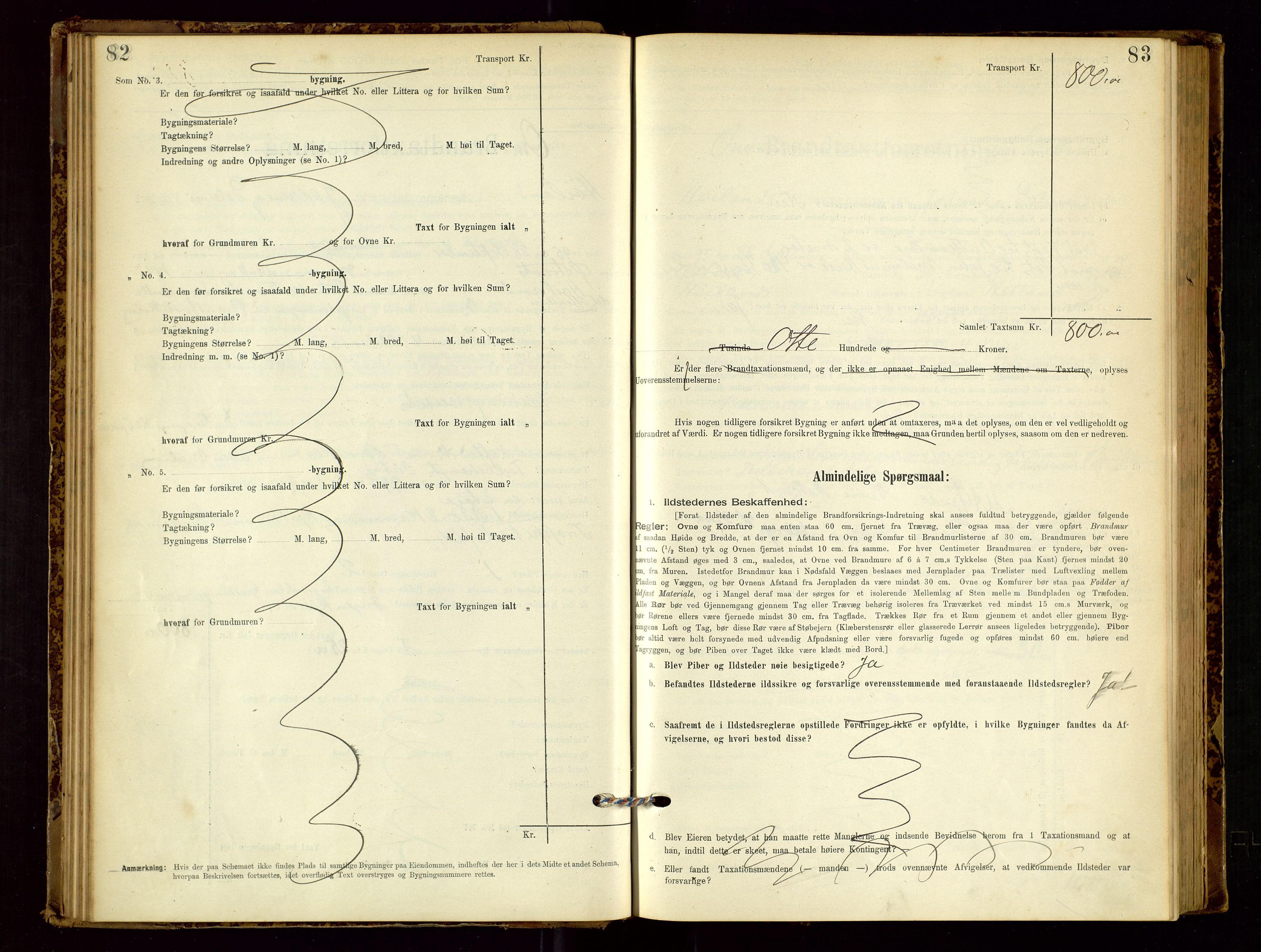 Høyland/Sandnes lensmannskontor, AV/SAST-A-100166/Gob/L0001: "Brandtaxtprotokol", 1890-1913, s. 82-83