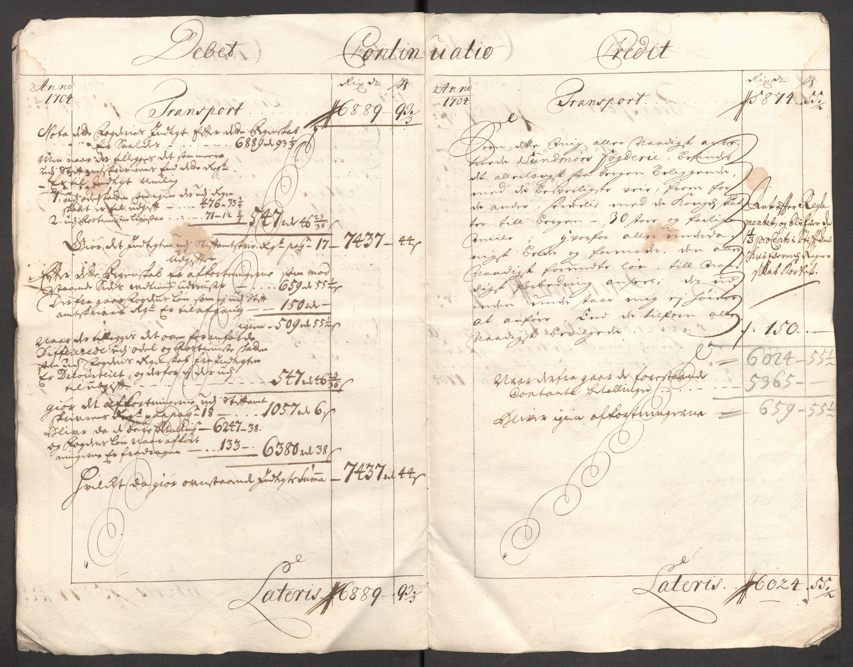 Rentekammeret inntil 1814, Reviderte regnskaper, Fogderegnskap, AV/RA-EA-4092/R54/L3560: Fogderegnskap Sunnmøre, 1704-1705, s. 8