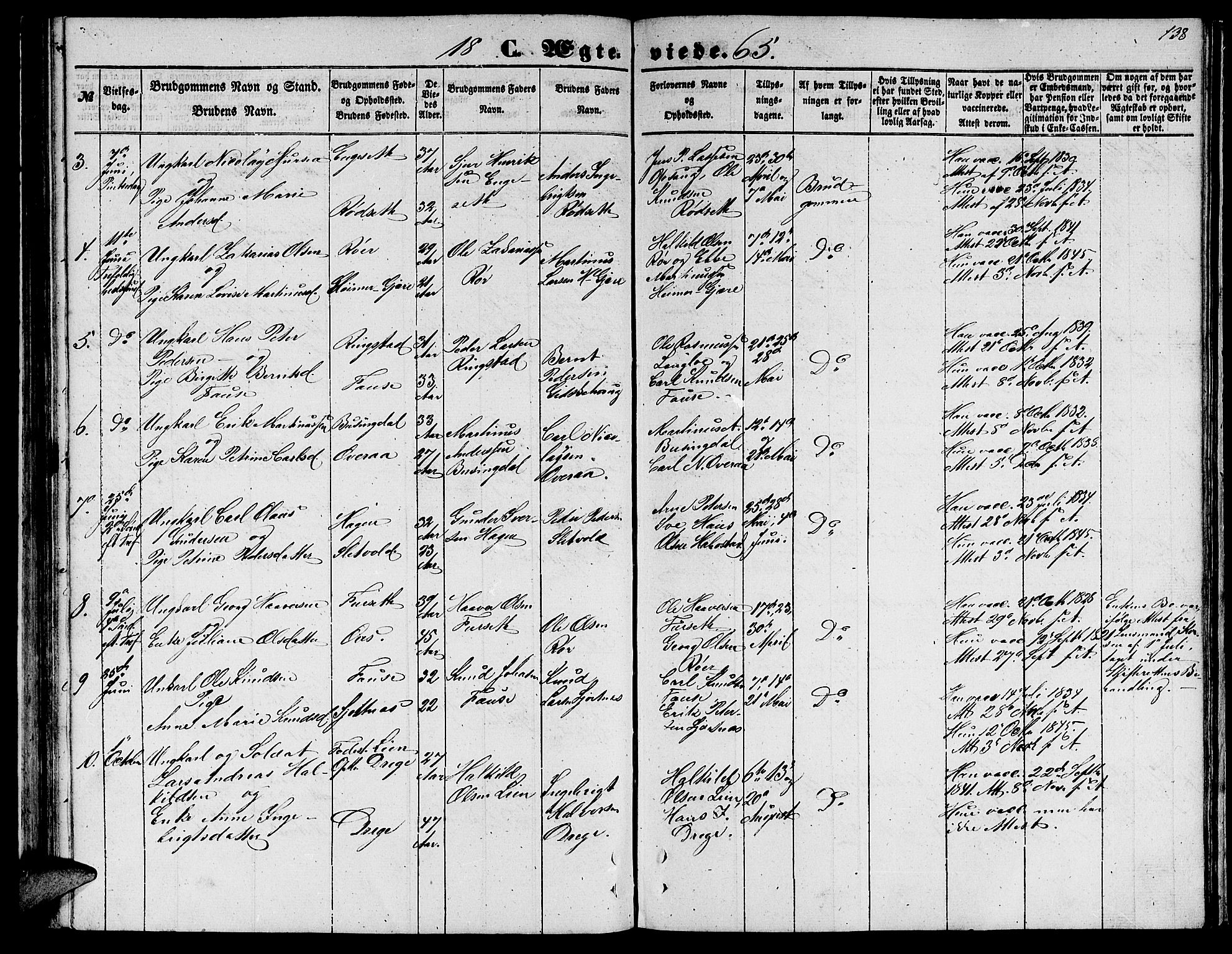 Ministerialprotokoller, klokkerbøker og fødselsregistre - Møre og Romsdal, SAT/A-1454/520/L0291: Klokkerbok nr. 520C03, 1854-1881, s. 138