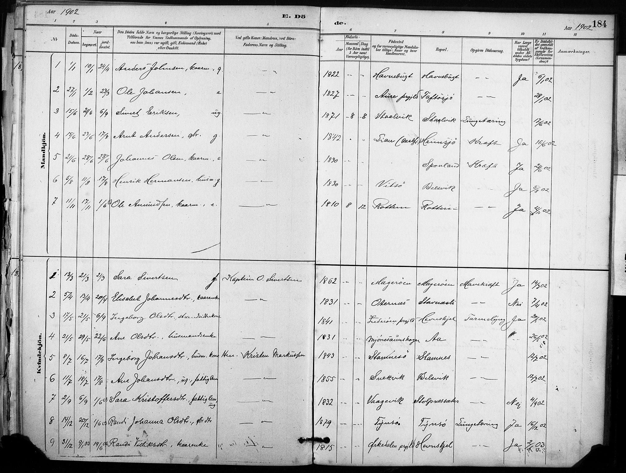 Ministerialprotokoller, klokkerbøker og fødselsregistre - Sør-Trøndelag, AV/SAT-A-1456/633/L0518: Ministerialbok nr. 633A01, 1884-1906, s. 184