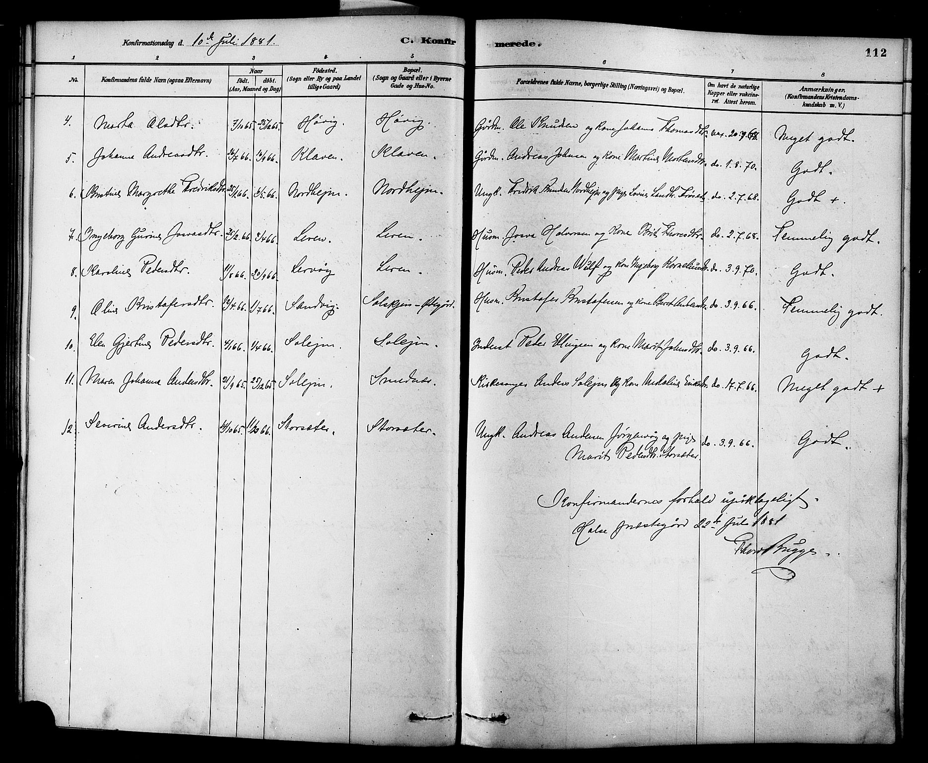 Ministerialprotokoller, klokkerbøker og fødselsregistre - Møre og Romsdal, SAT/A-1454/577/L0896: Ministerialbok nr. 577A03, 1880-1898, s. 112