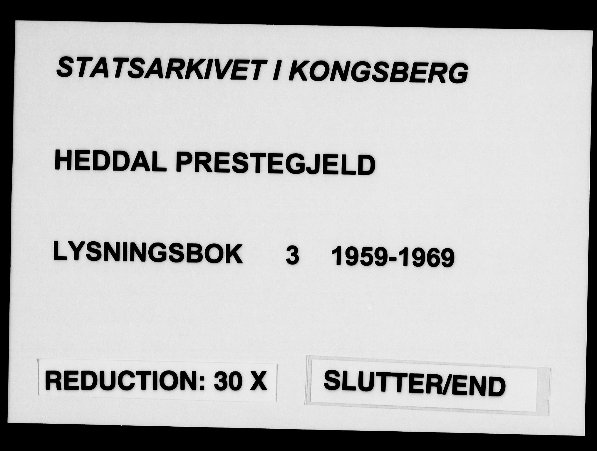 Heddal kirkebøker, SAKO/A-268/H/Ha/L0003: Lysningsprotokoll nr. 3, 1959-1969