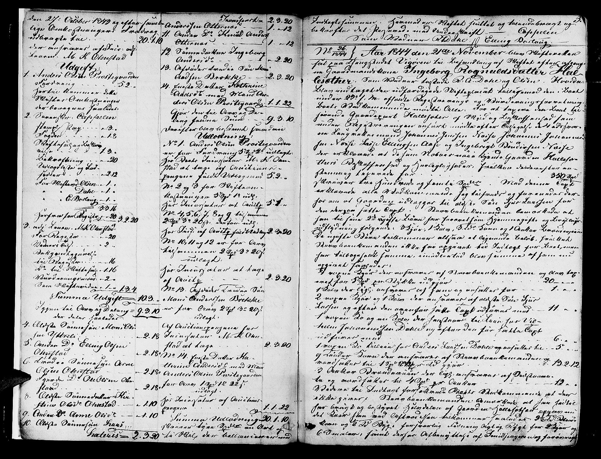 Ytre Sogn tingrett, AV/SAB-A-2601/1/H/Ha/L0021: Skifteprotokoll, 1843-1848, s. 2b-3a