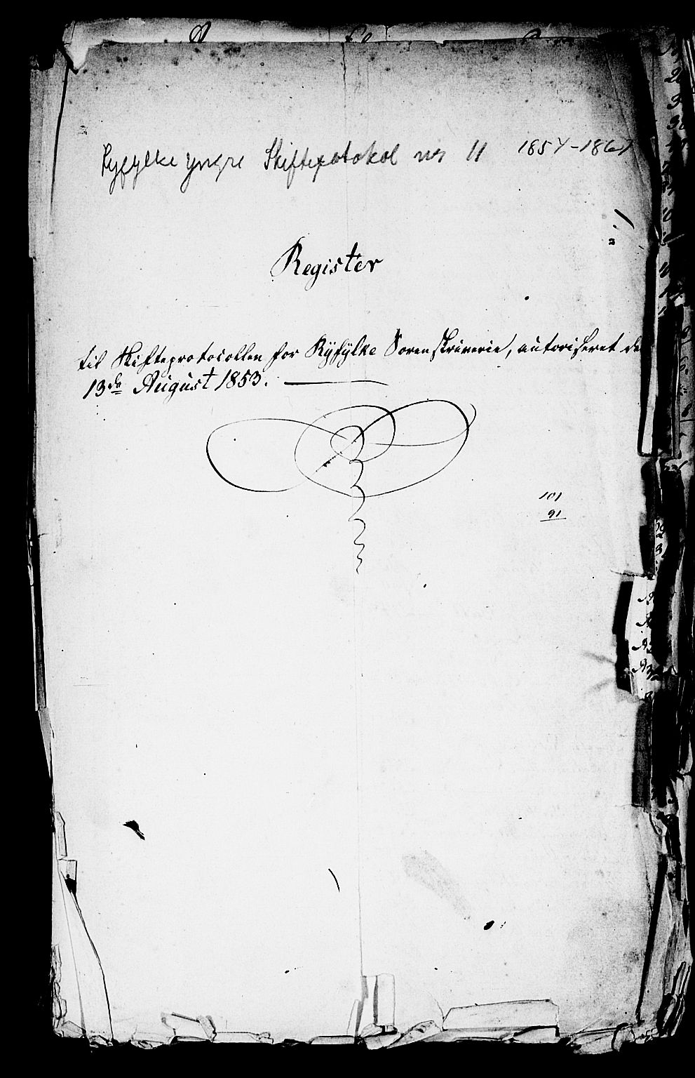 Ryfylke tingrett, AV/SAST-A-100055/001/IV/IVD/L0023: Skifteprotokoll, register i boken, 1854-1861