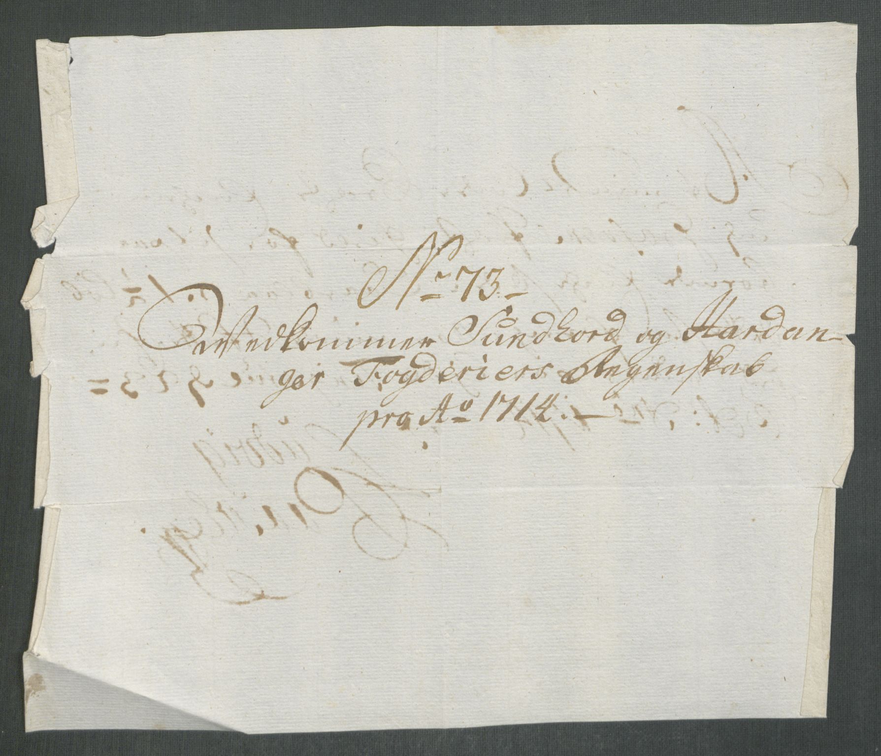 Rentekammeret inntil 1814, Reviderte regnskaper, Fogderegnskap, RA/EA-4092/R48/L2990: Fogderegnskap Sunnhordland og Hardanger, 1714, s. 371