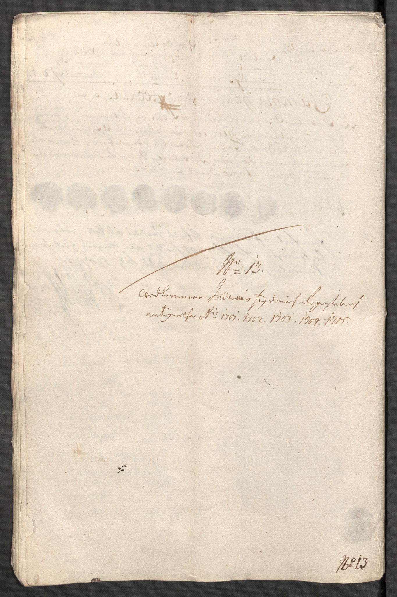 Rentekammeret inntil 1814, Reviderte regnskaper, Fogderegnskap, AV/RA-EA-4092/R63/L4314: Fogderegnskap Inderøy, 1705, s. 311