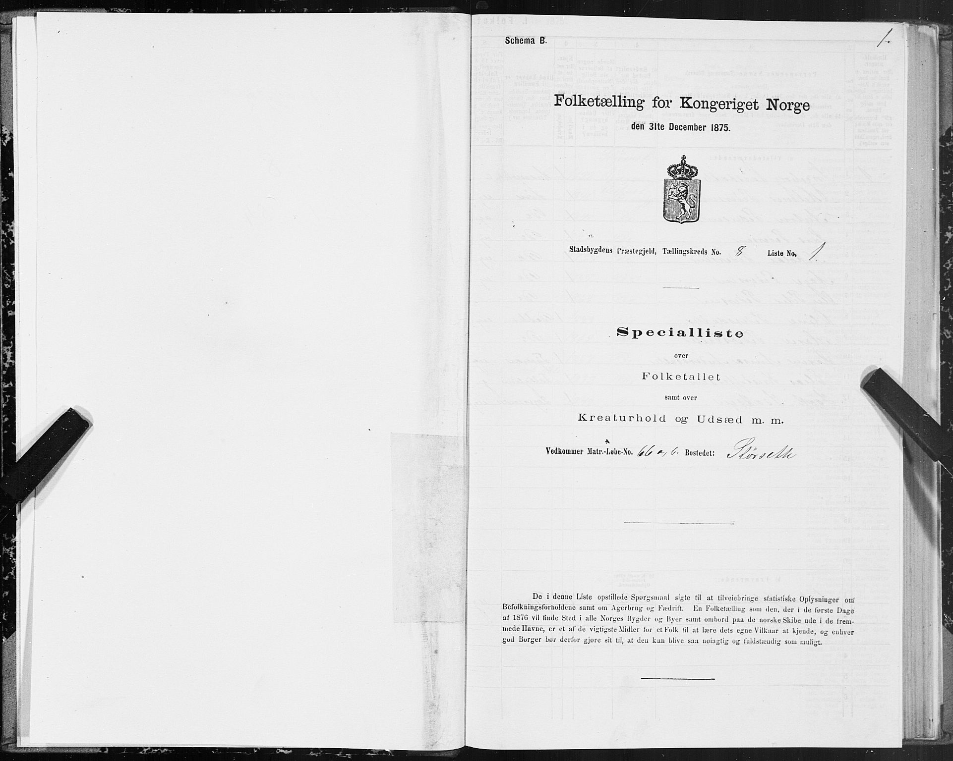 SAT, Folketelling 1875 for 1625P Stadsbygd prestegjeld, 1875, s. 5001