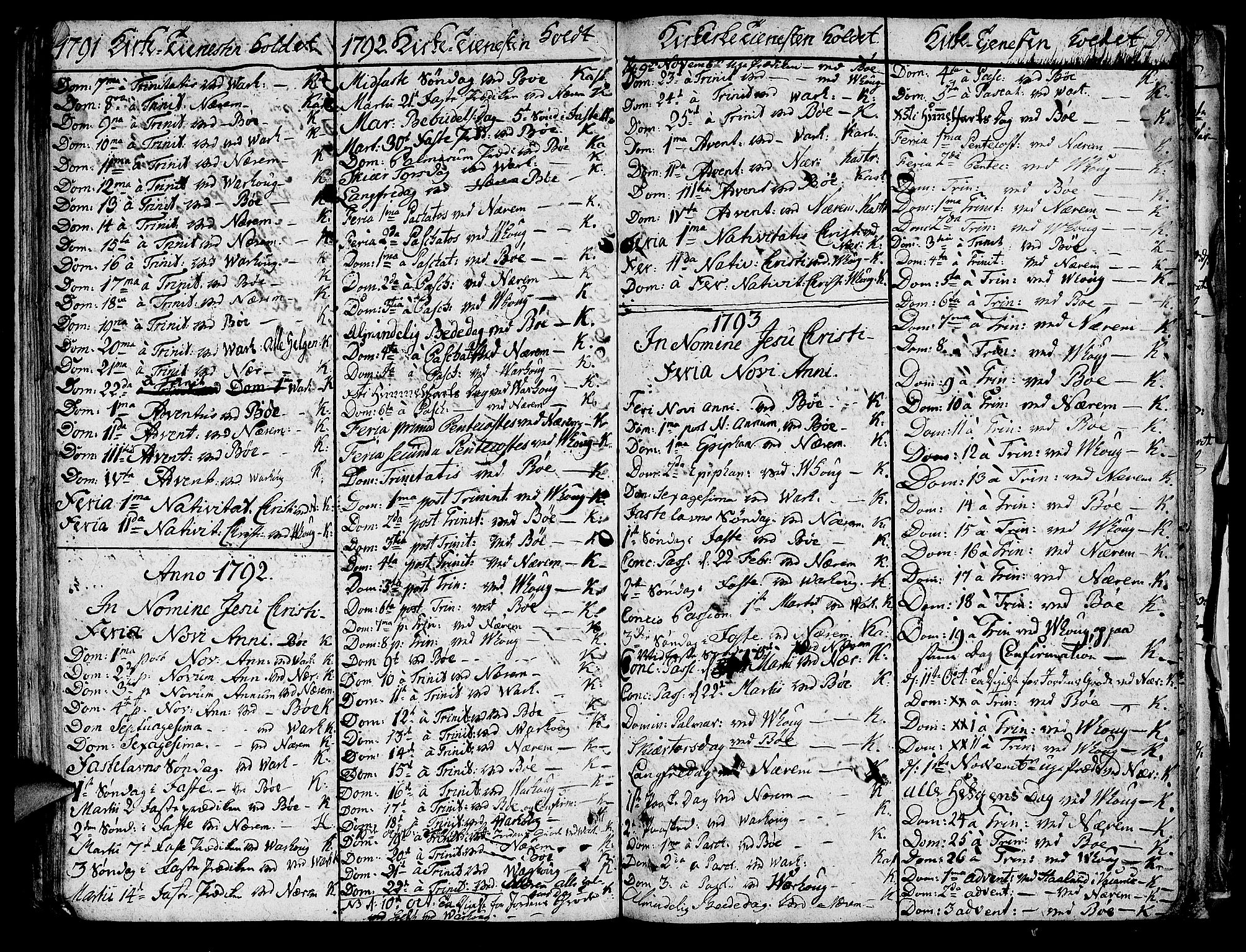 Hå sokneprestkontor, AV/SAST-A-101801/001/30BA/L0001: Ministerialbok nr. A 1, 1787-1812, s. 97