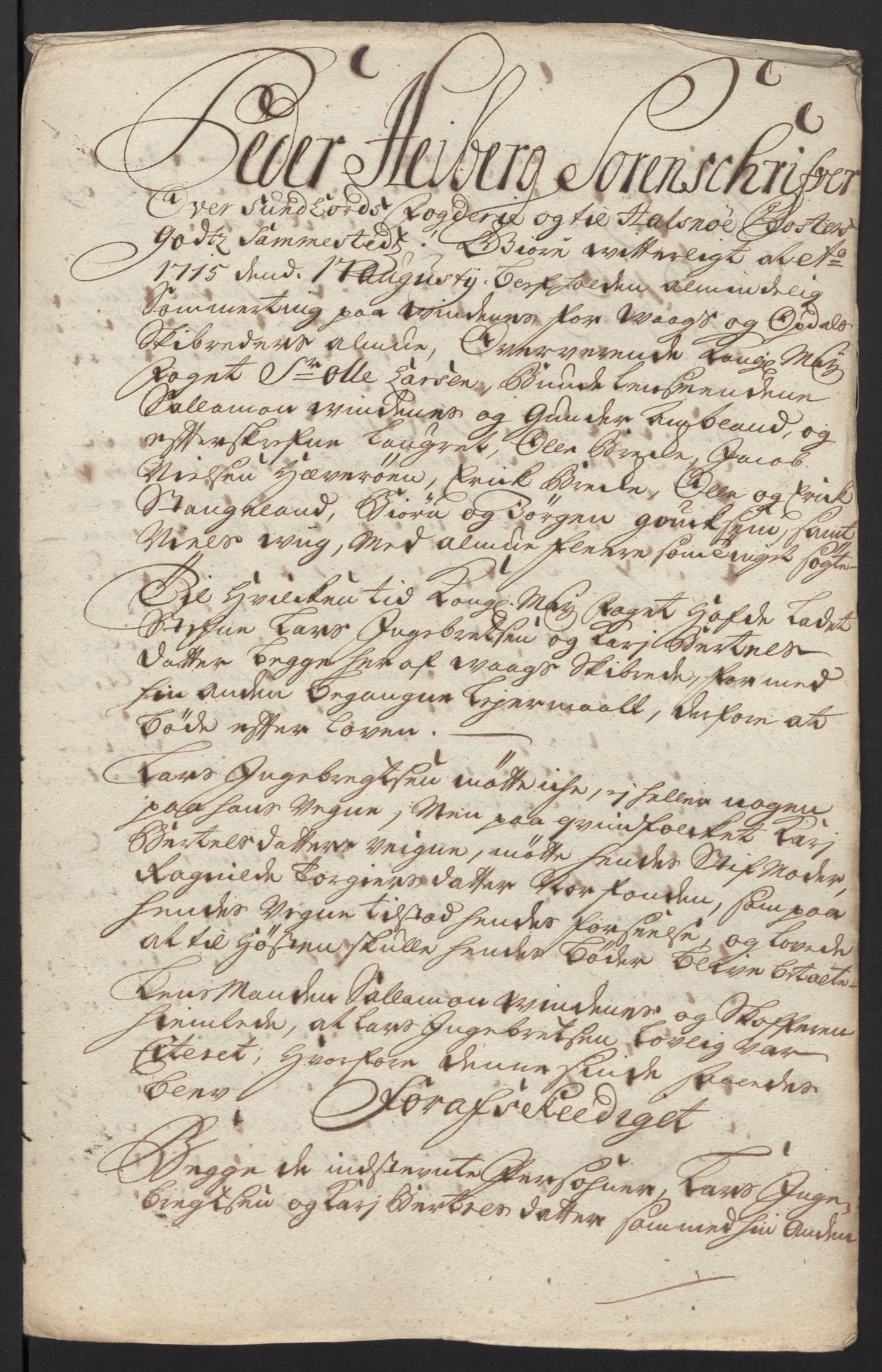 Rentekammeret inntil 1814, Reviderte regnskaper, Fogderegnskap, AV/RA-EA-4092/R48/L2991: Fogderegnskap Sunnhordland og Hardanger, 1715, s. 184