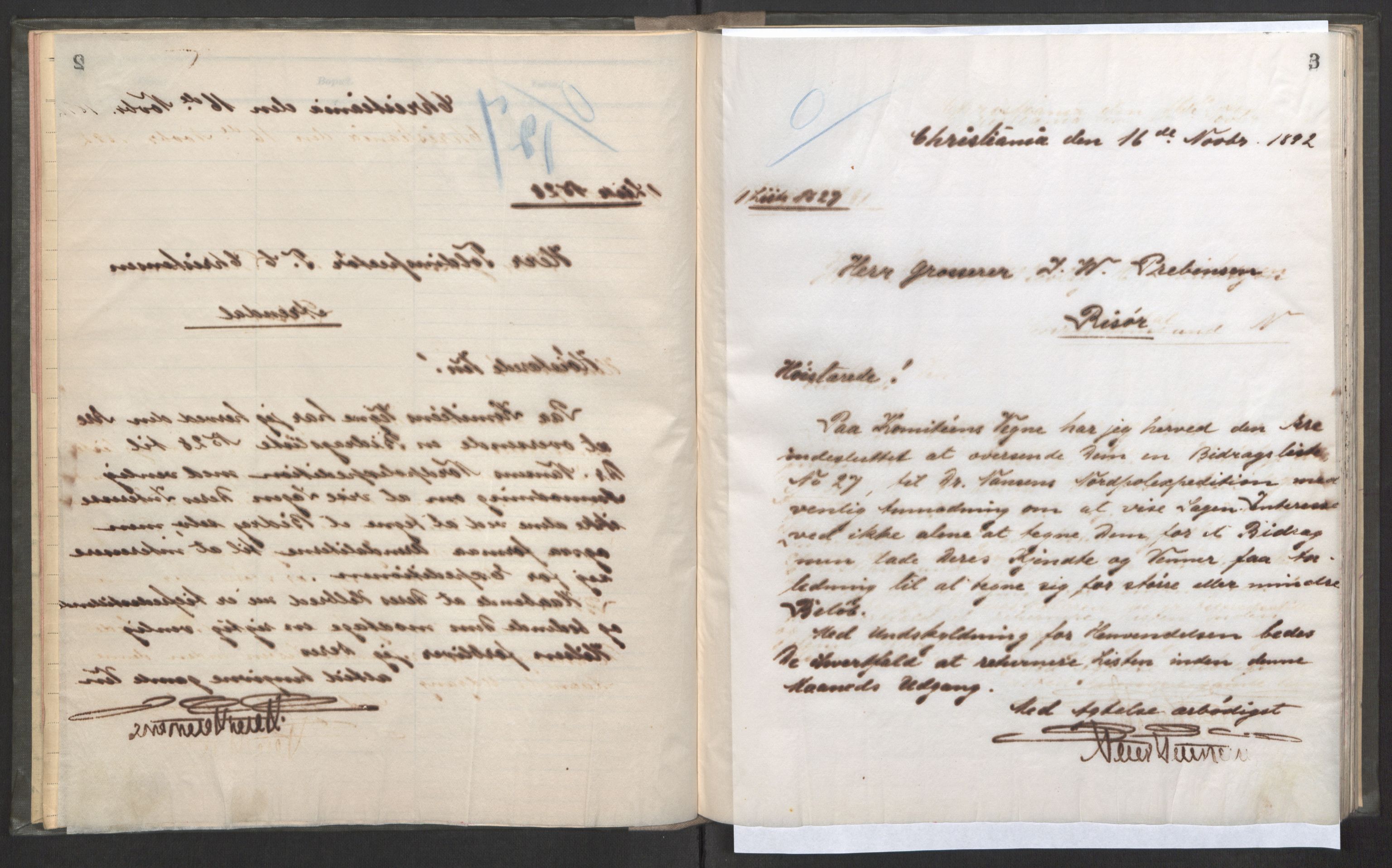 Arbeidskomitéen for Fridtjof Nansens polarekspedisjon, RA/PA-0061/D/L0001/0001: Pengeinnsamlingen / Kopibok, 1893-1895, s. 46