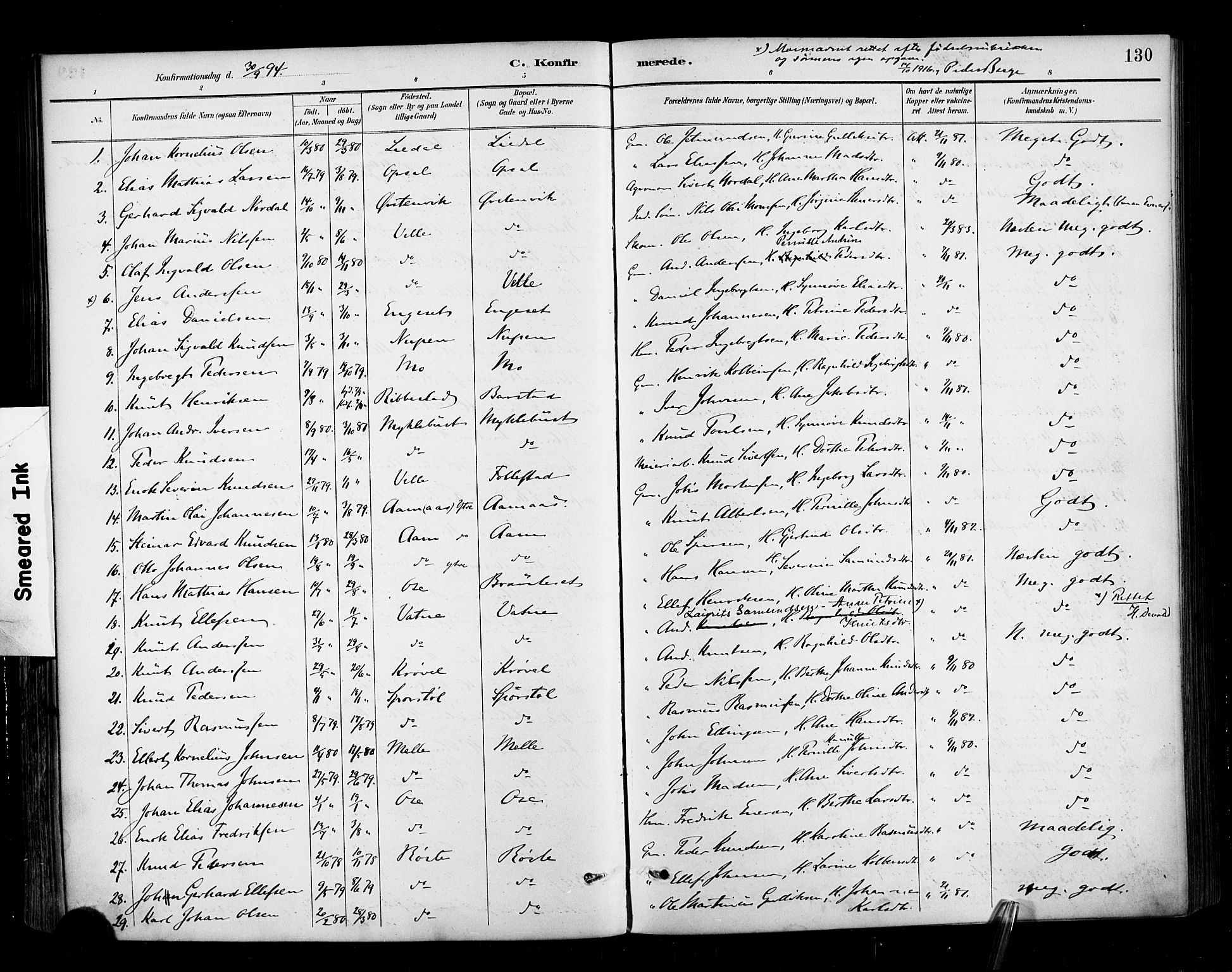 Ministerialprotokoller, klokkerbøker og fødselsregistre - Møre og Romsdal, AV/SAT-A-1454/513/L0177: Ministerialbok nr. 513A04, 1890-1906, s. 130