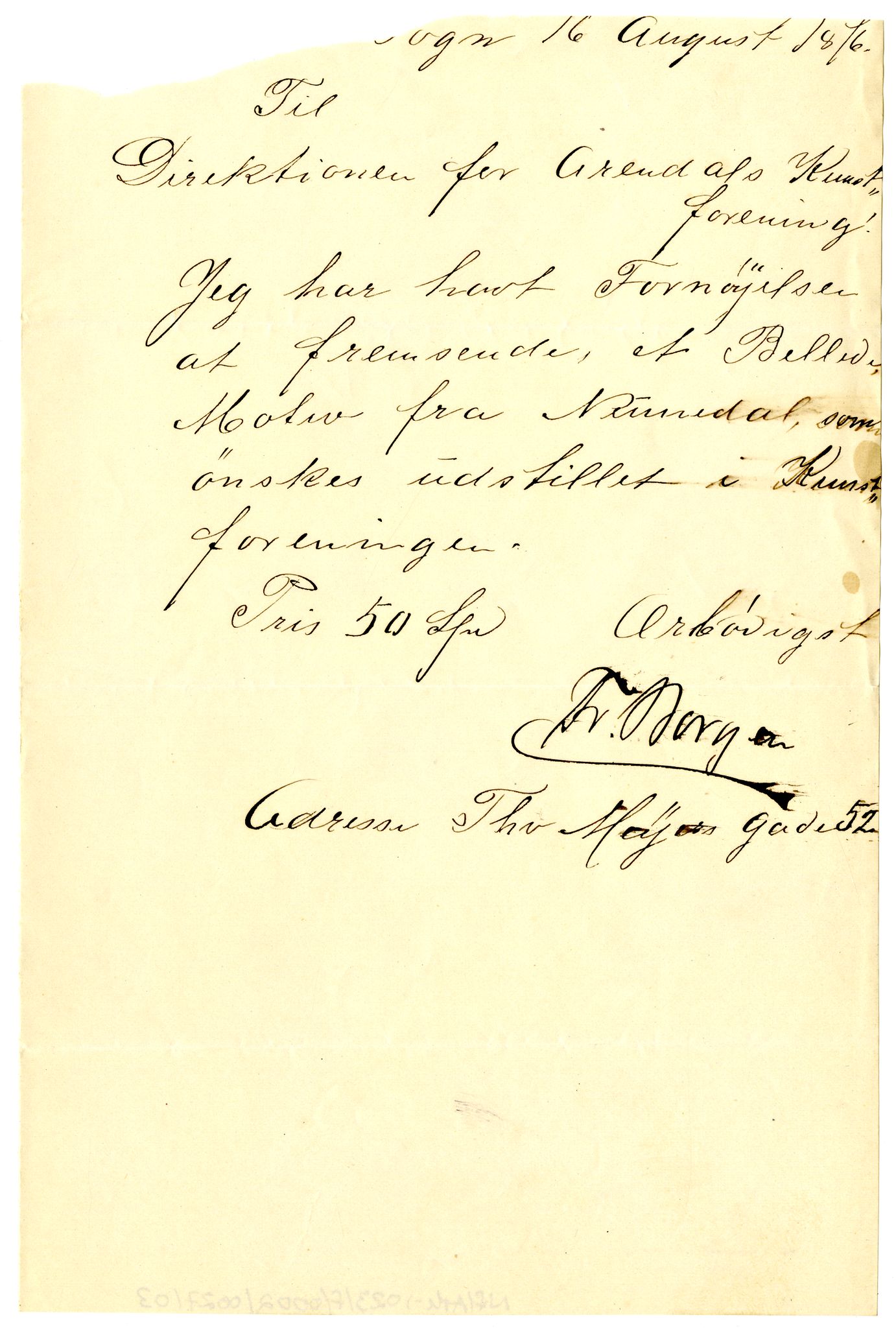 Diderik Maria Aalls brevsamling, NF/Ark-1023/F/L0002: D.M. Aalls brevsamling. B - C, 1799-1889, s. 140