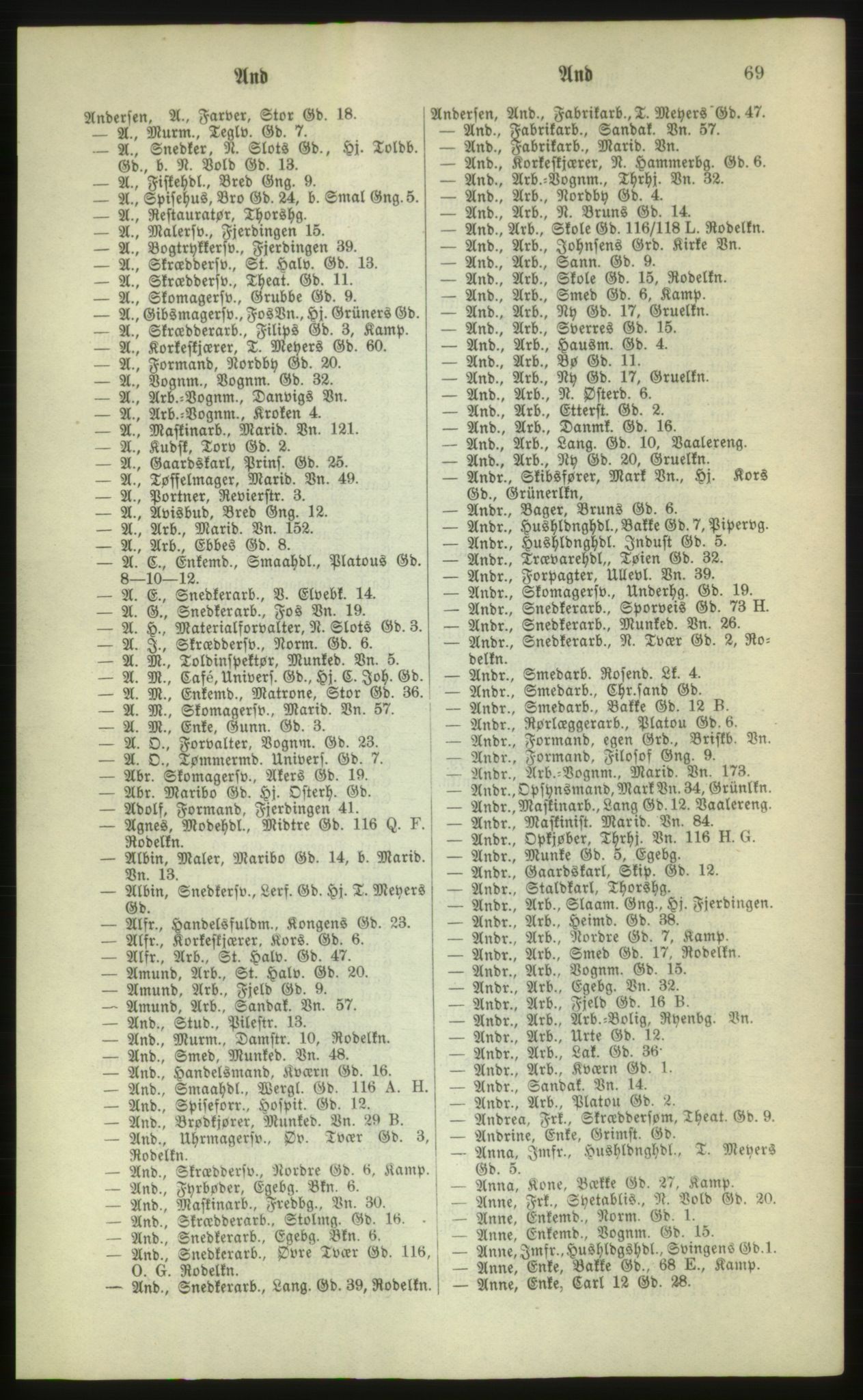 Kristiania/Oslo adressebok, PUBL/-, 1880, s. 69