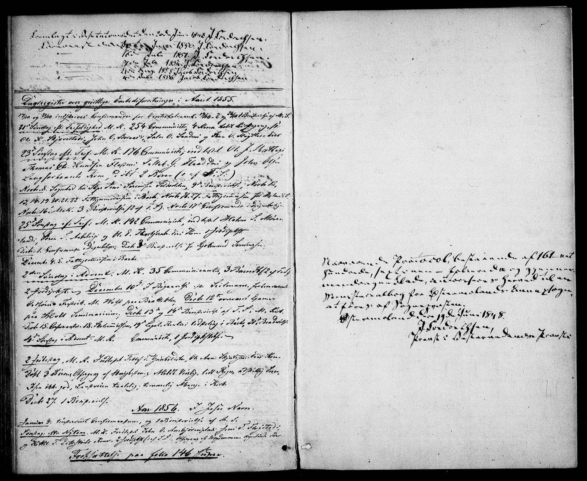 Austre Moland sokneprestkontor, SAK/1111-0001/F/Fa/Faa/L0007: Ministerialbok nr. A 7, 1847-1857, s. 162