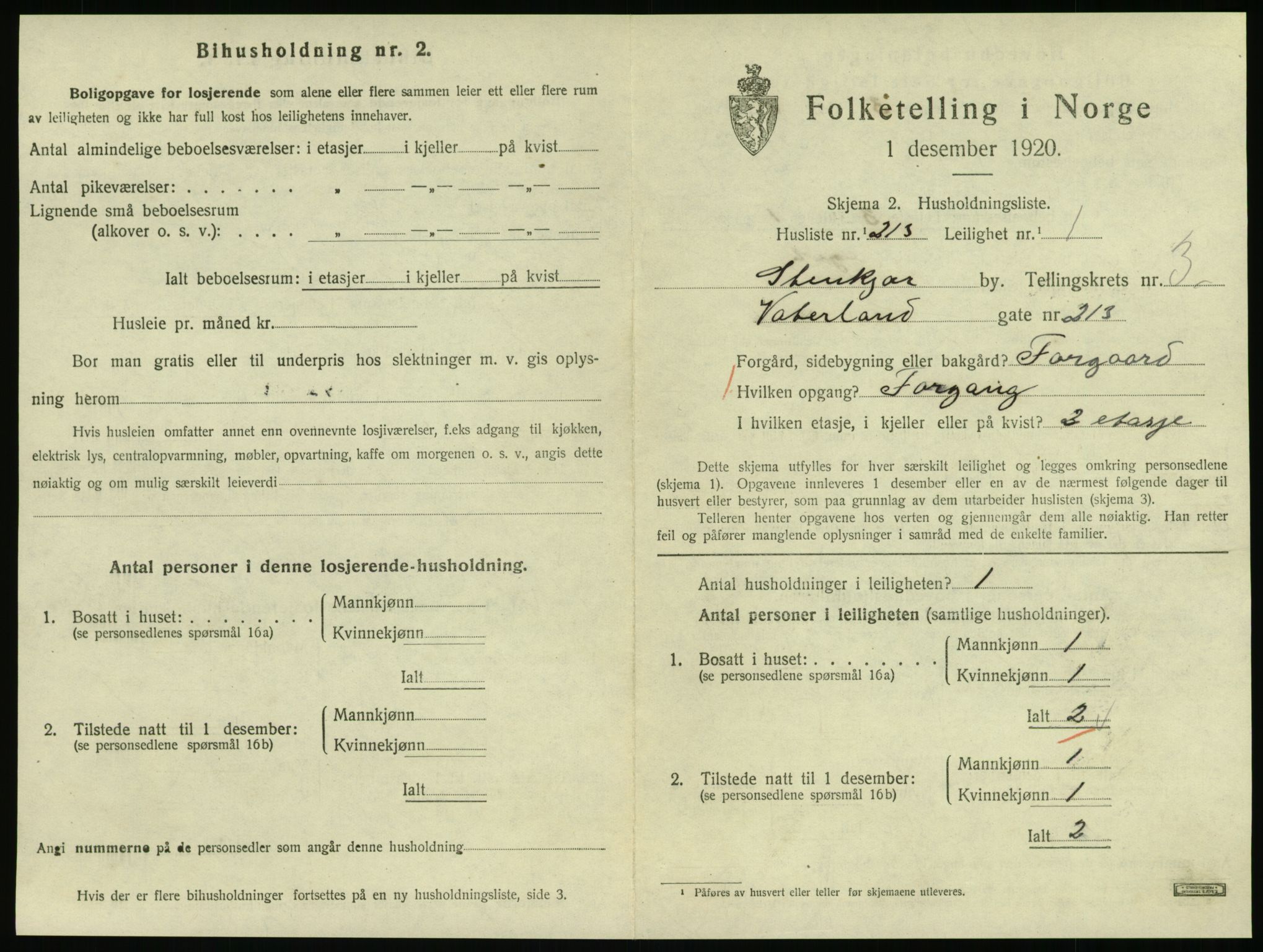 SAT, Folketelling 1920 for 1702 Steinkjer ladested, 1920, s. 1962