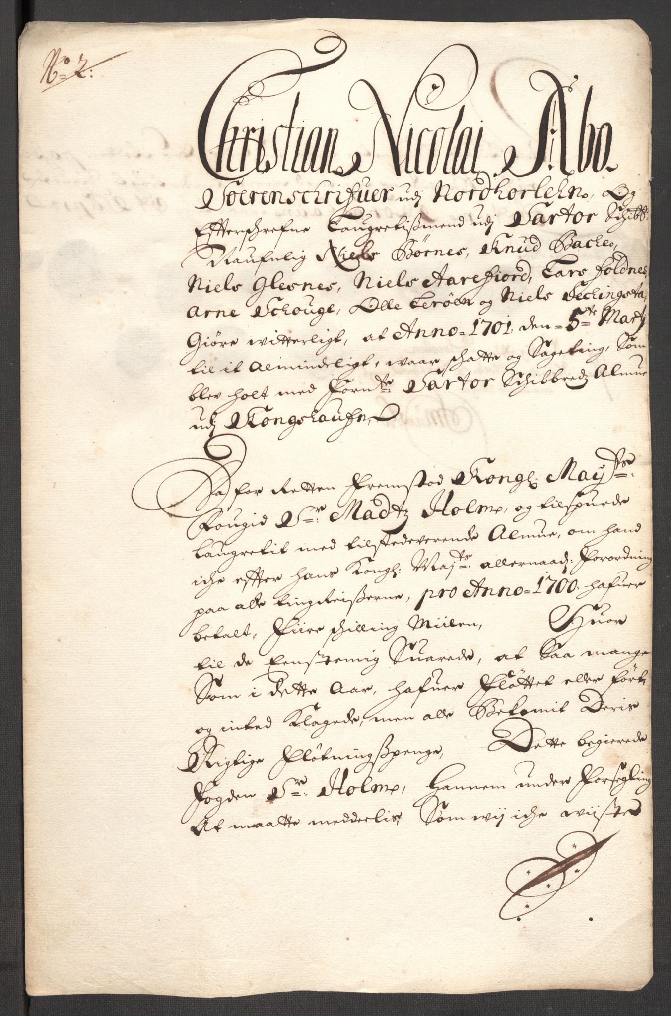 Rentekammeret inntil 1814, Reviderte regnskaper, Fogderegnskap, RA/EA-4092/R51/L3185: Fogderegnskap Nordhordland og Voss, 1700-1701, s. 197