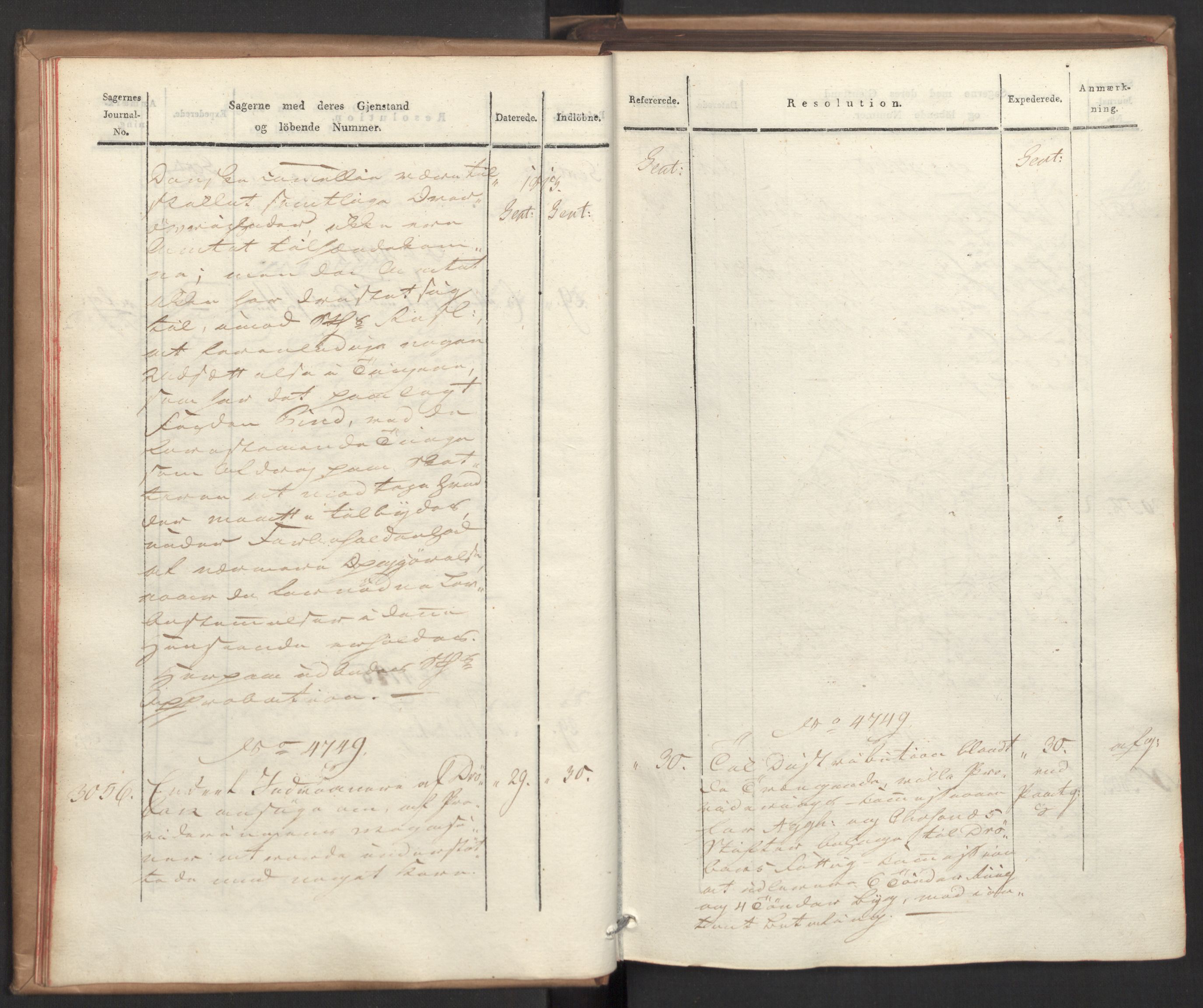 Stattholderembetet 1810-1814, 2. kontor (Kontor B), AV/RA-EA-5432/Ab/L0008: Referatprotokoll,  j.nr. 3043-3538,  l.nr. 4732-5314, 1813, s. 12